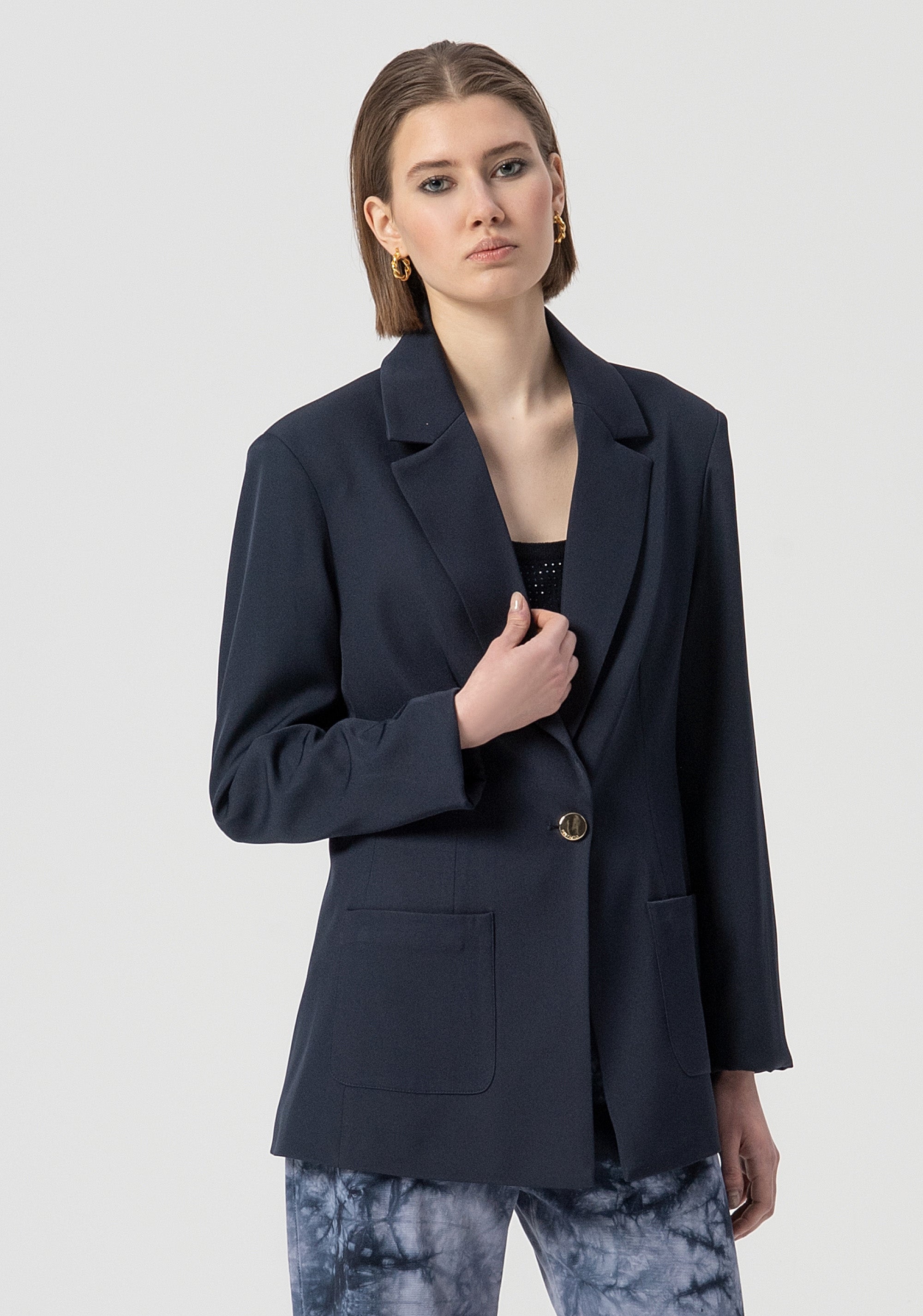 Blazer regular lungo monopetto FS25WJ3001W47601-064 Fracomina