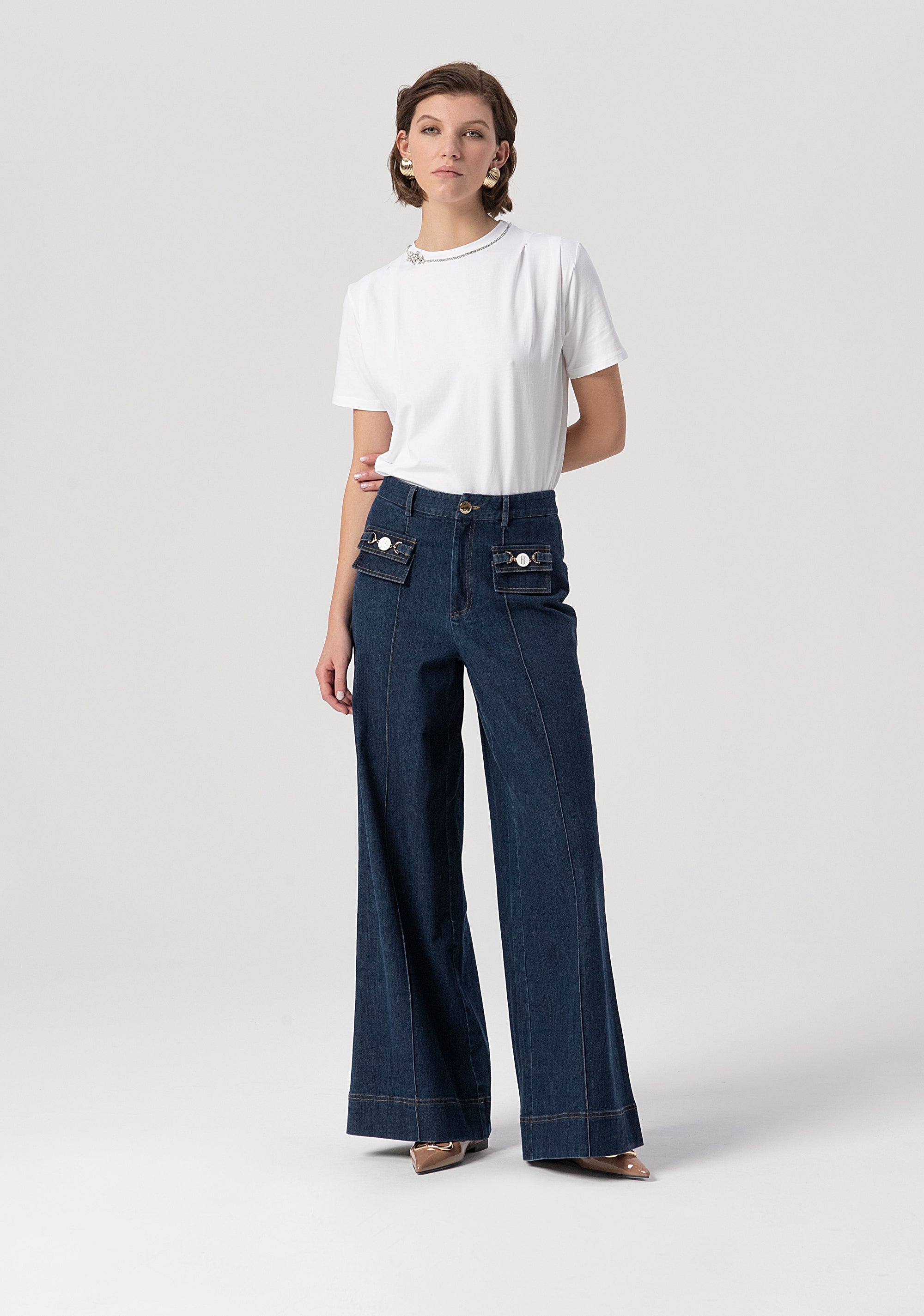 T-shirt regular in jersey stretch FS25WT3002J40101-278 Fracomina
