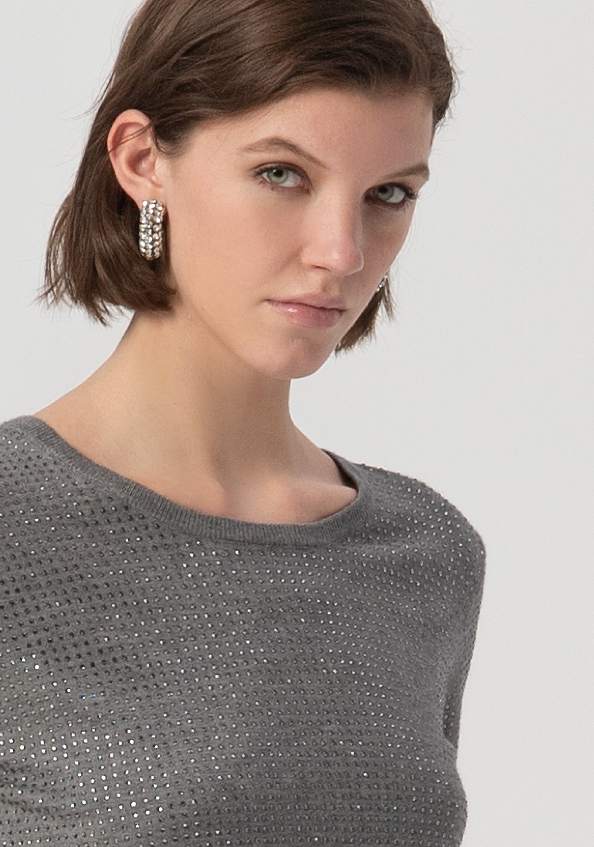 T-shirt regular con strass