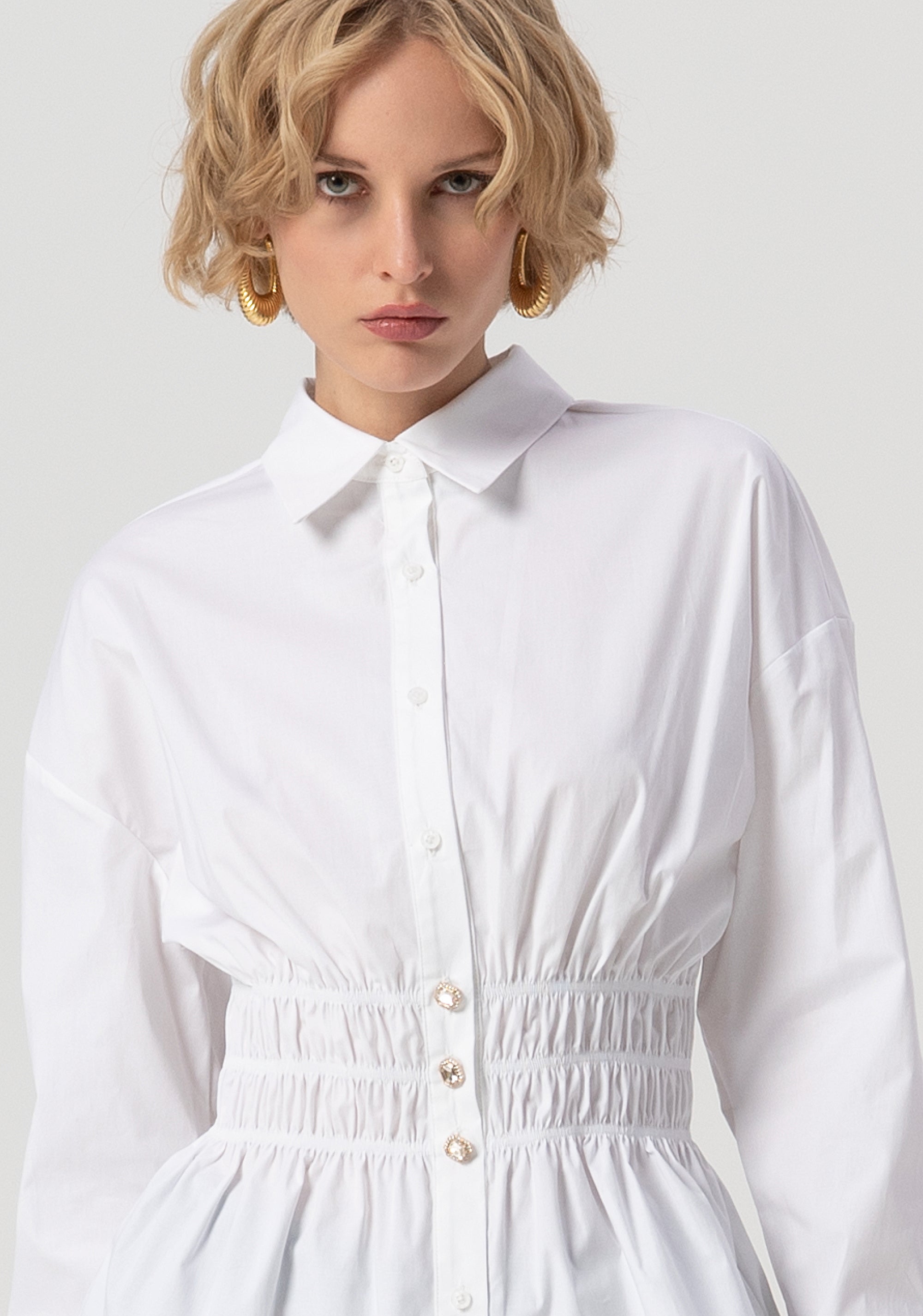 Camicia regular in popeline stretch FS25WT6008W52001-278 Fracomina