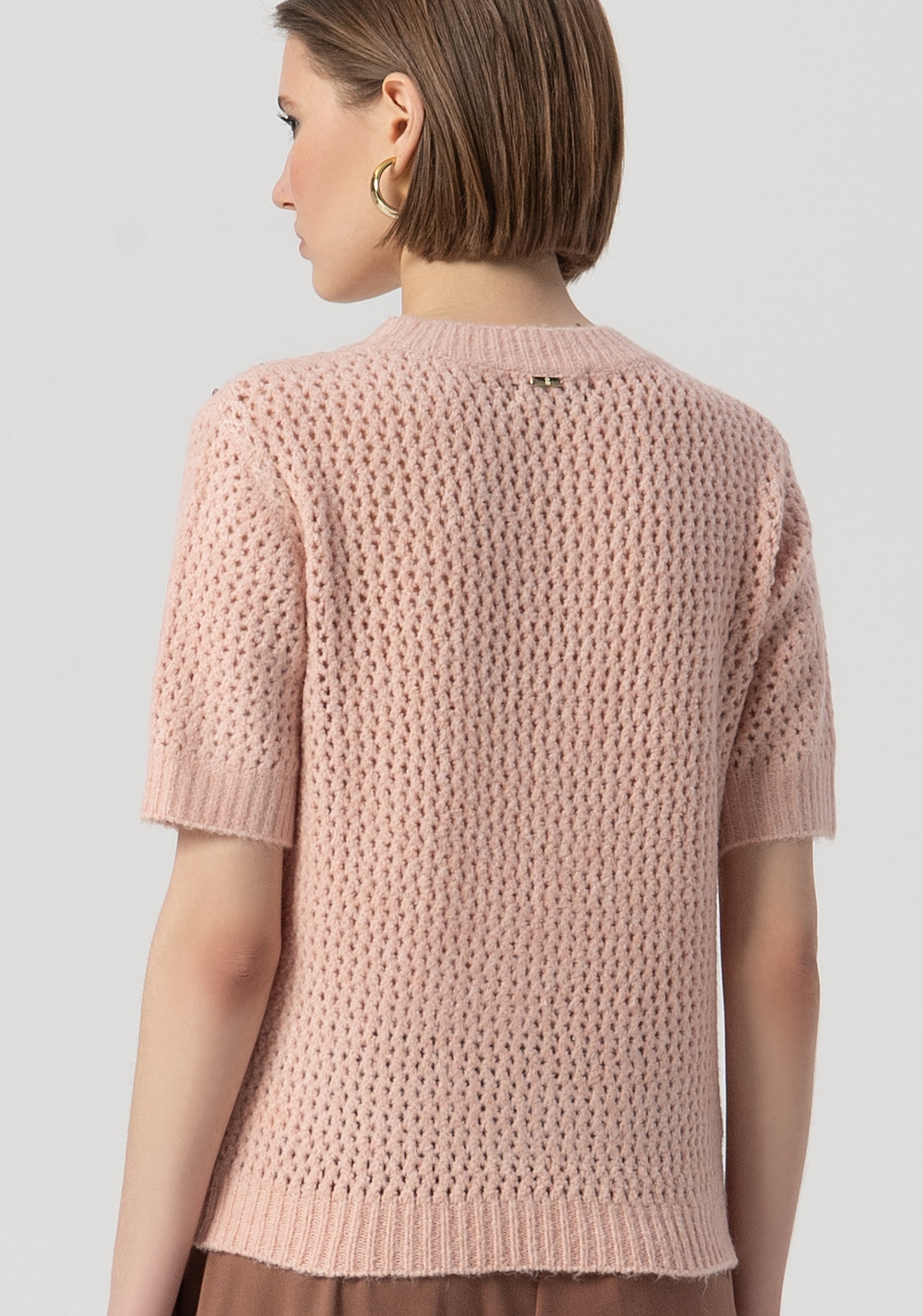 Maglia regular con punto rete FS25WT7008K45701-444 Fracomina