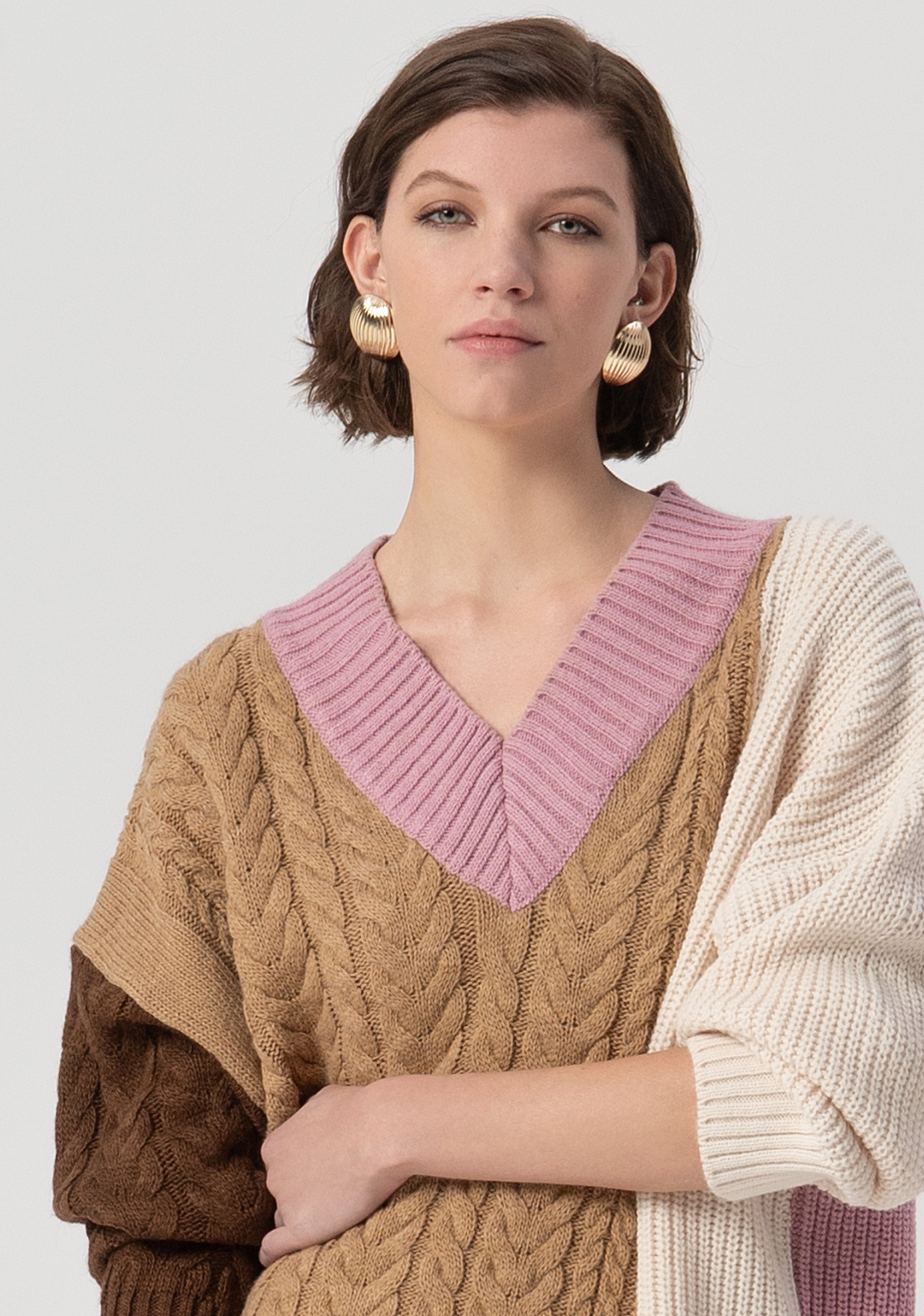 Maglia over con lana ed alpaca FS25WT7029K53501-210 Fracomina