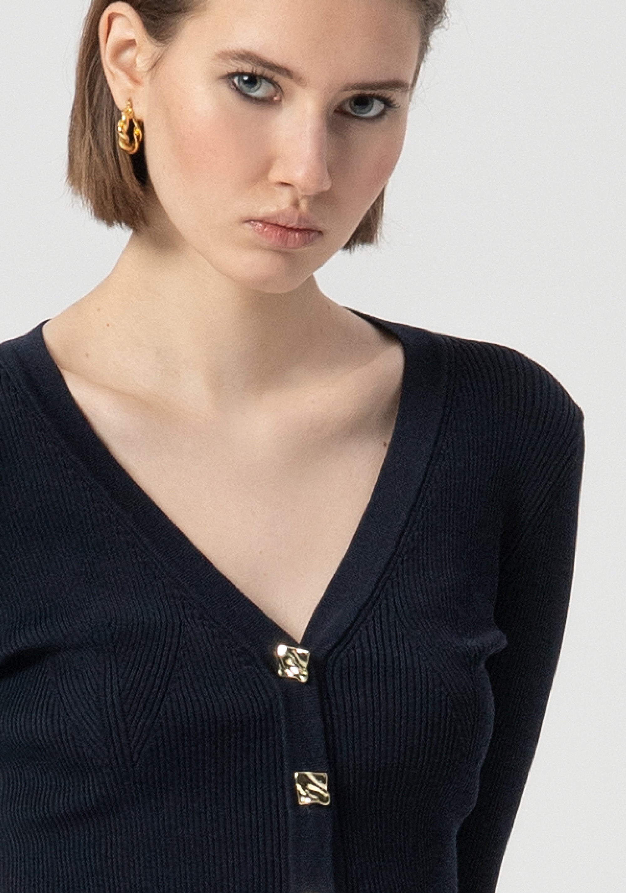 Cardigan slim a coste FS25WT8004K41601-064 Fracomina