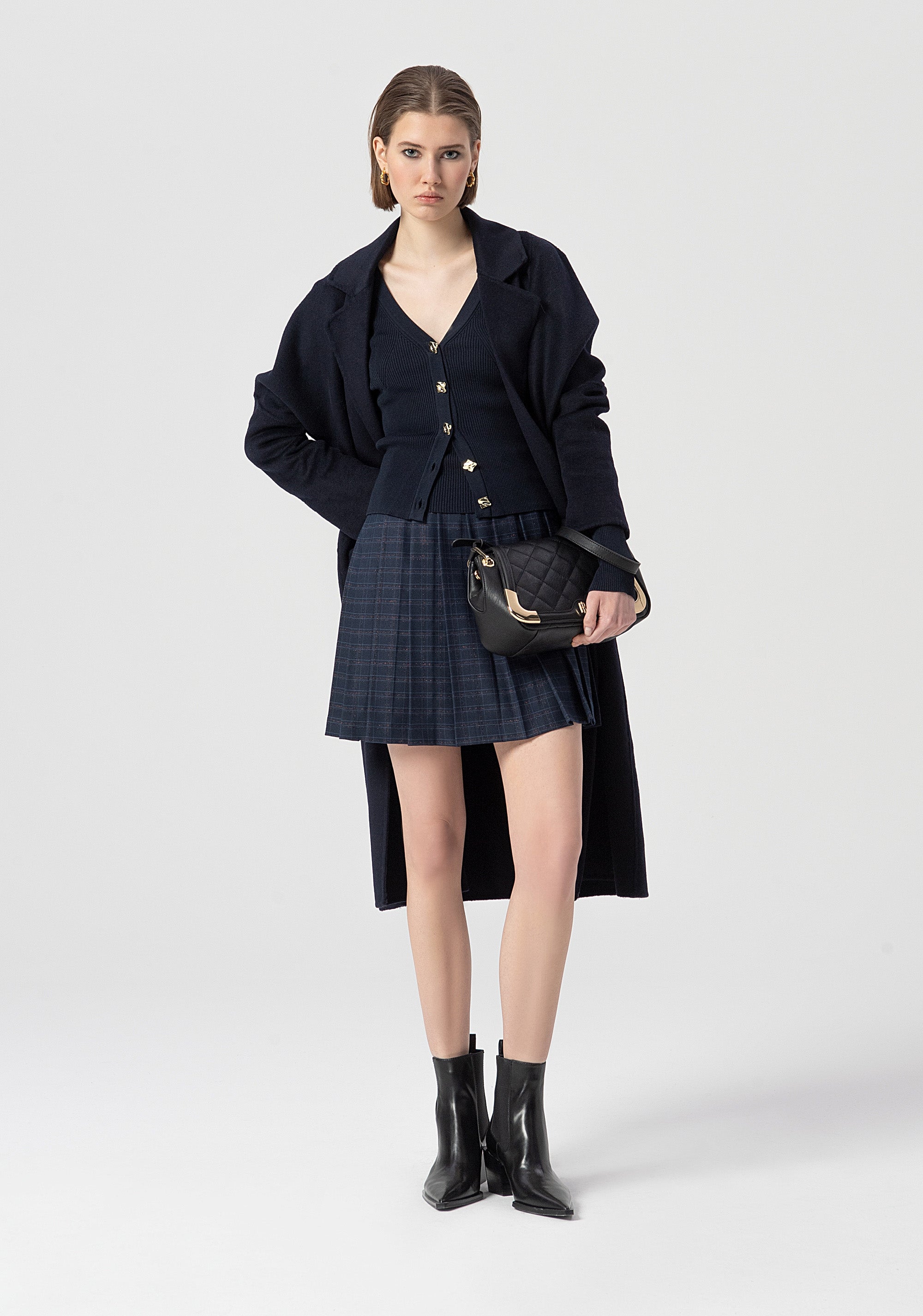 Cardigan slim a coste FS25WT8004K41601-064 Fracomina