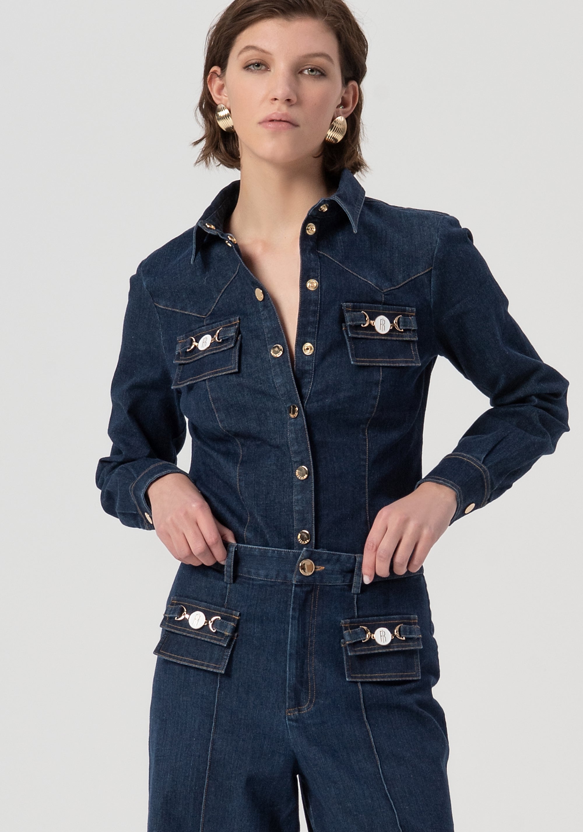 Jeans a Vita Alta e Gamba Larga