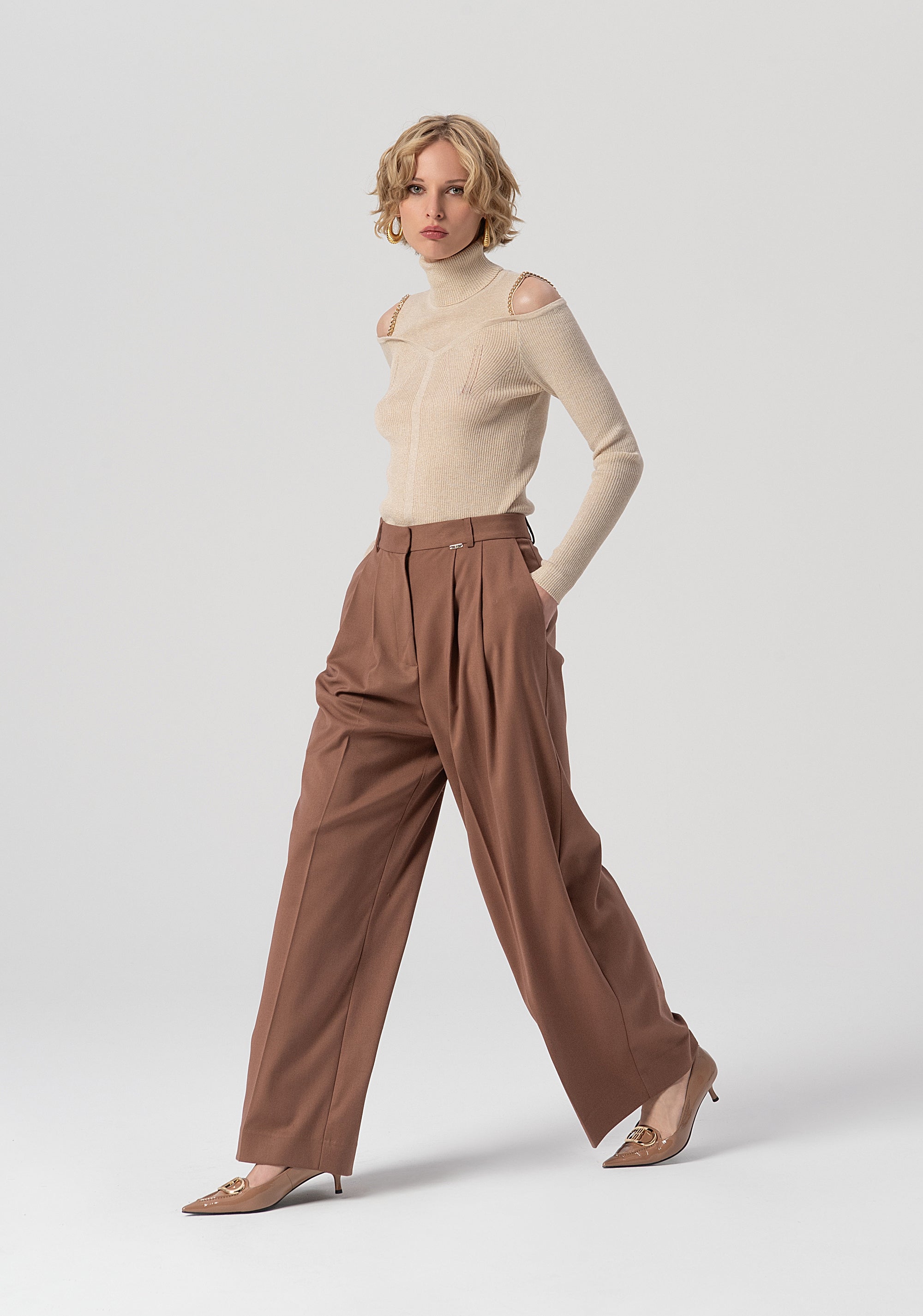Pantalone flare a palazzo FS25WV3016W66101-091 Fracomina
