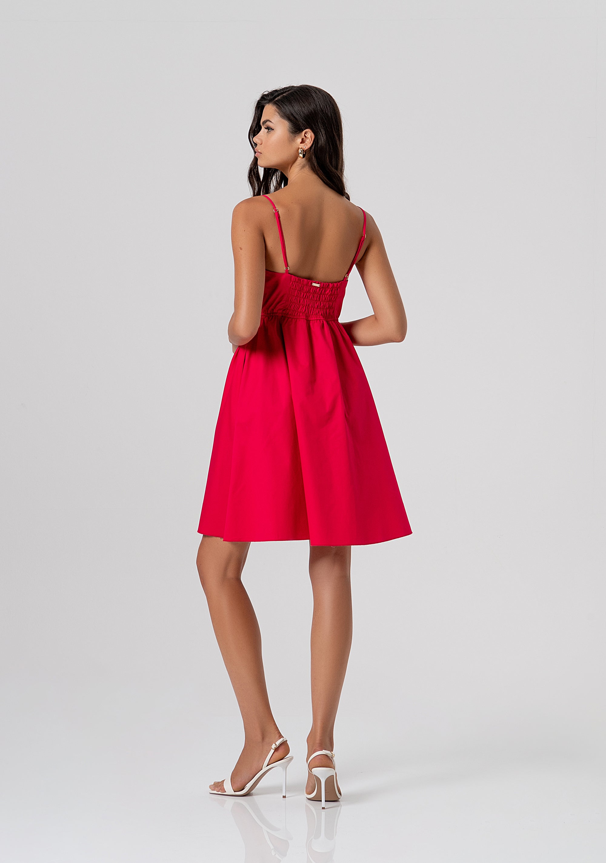 Abito mini senza maniche in popeline di cotone FS26SD1001W400E5-689 Fracomina