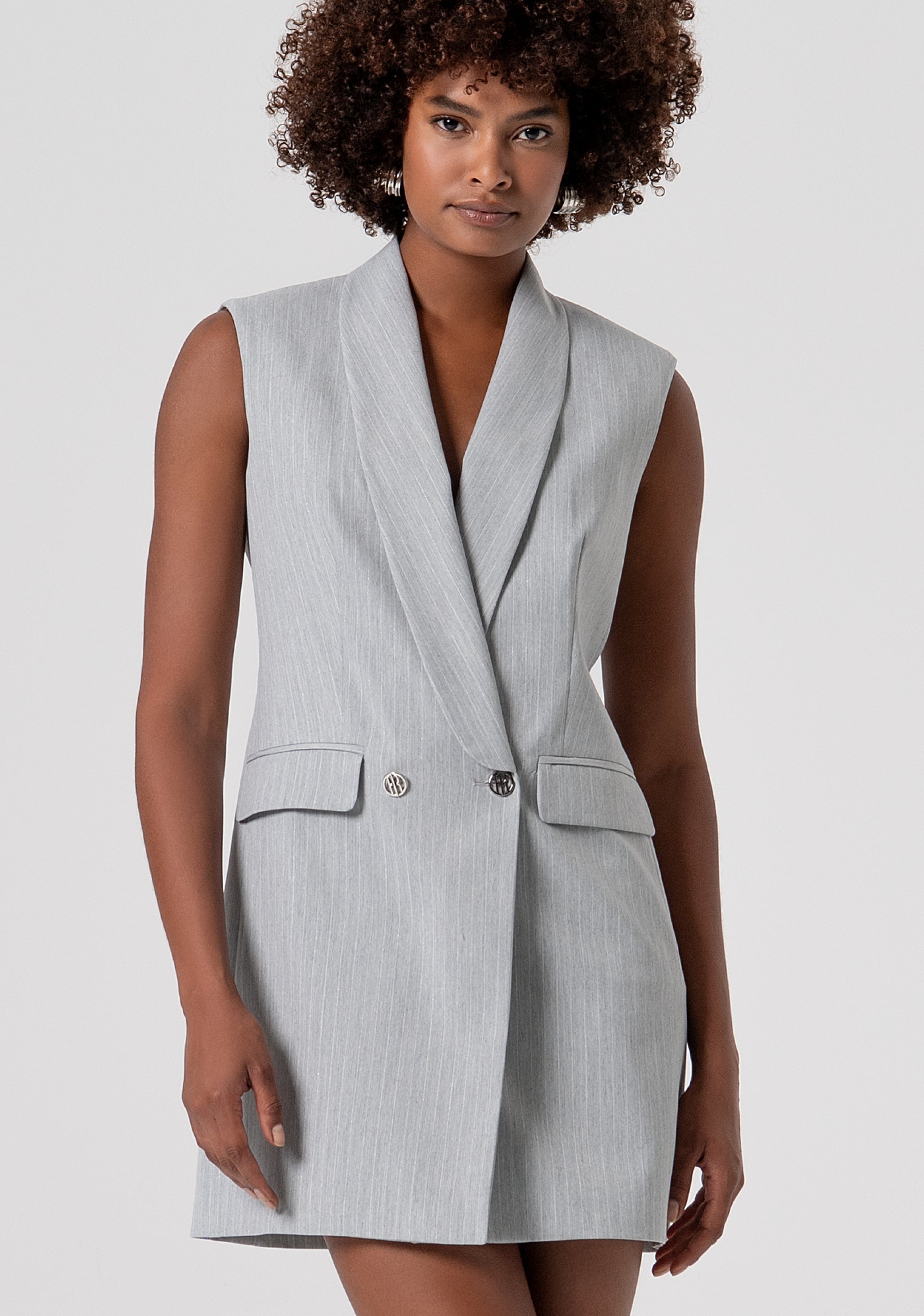 Abito senza maniche modello blazer doppiopetto mini FS26SD1002W587Q7-156 Fracomina