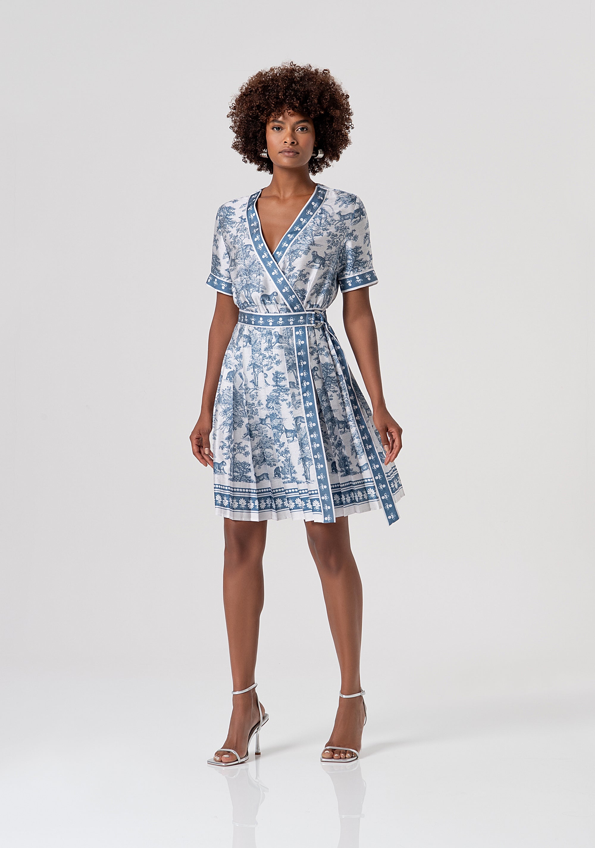 Abito regular mini a portafoglio in fantasia FS26SD1010W435K5-083 Fracomina