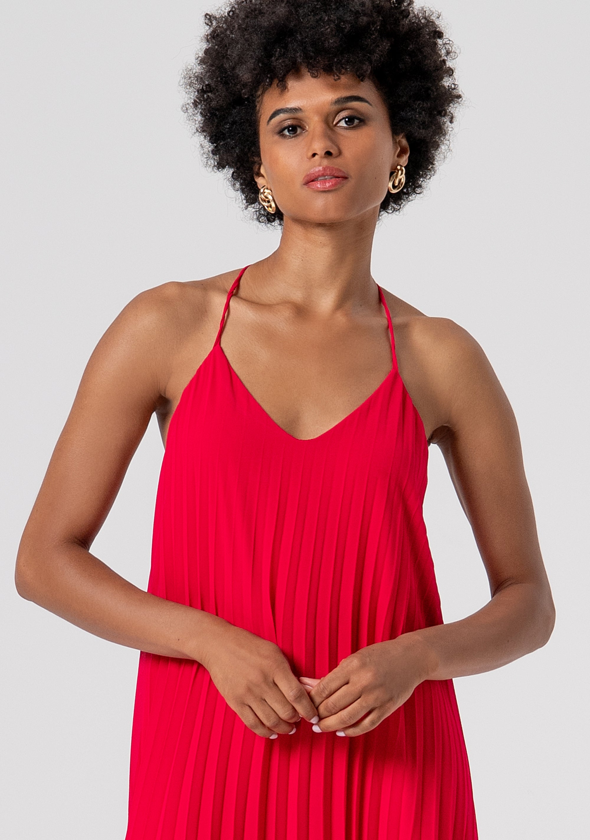 Abito senza maniche lungo in georgette plissettata FS26SD3002W412F9-689 Fracomina