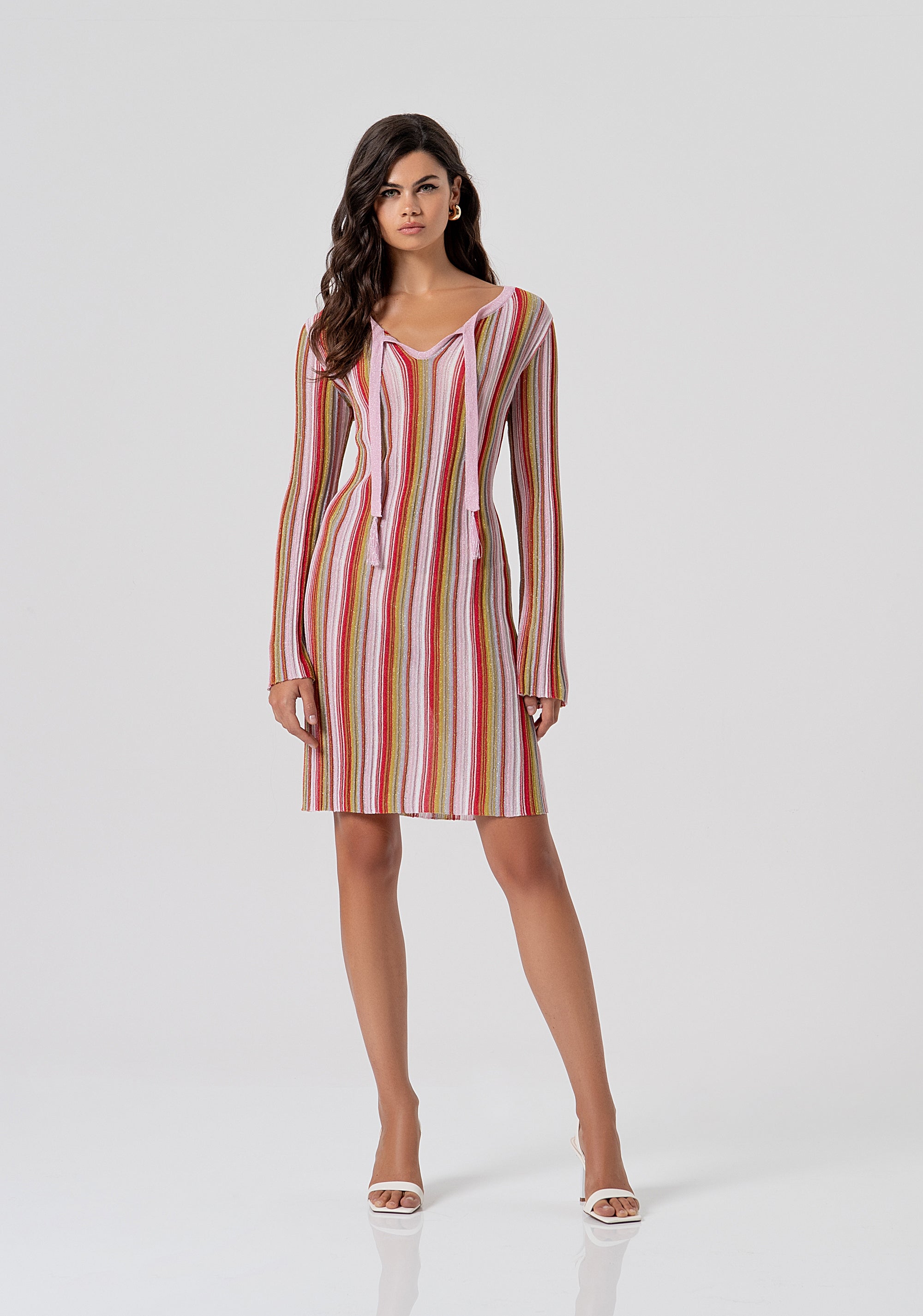 Abito slim mini in maglia con lurex FS26SD5007K432F8-210 Fracomina