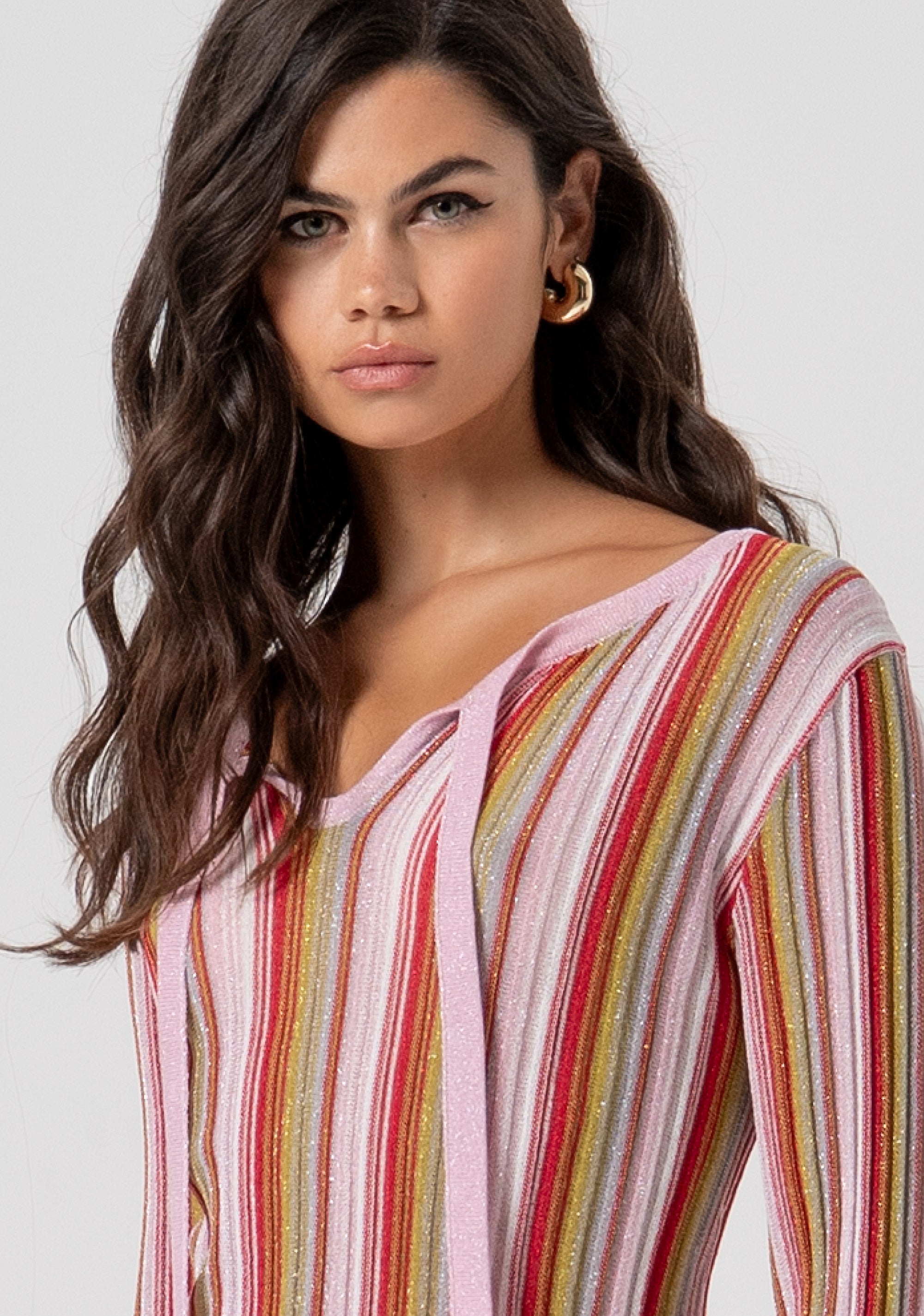 Abito slim mini in maglia con lurex FS26SD5007K432F8-210 Fracomina