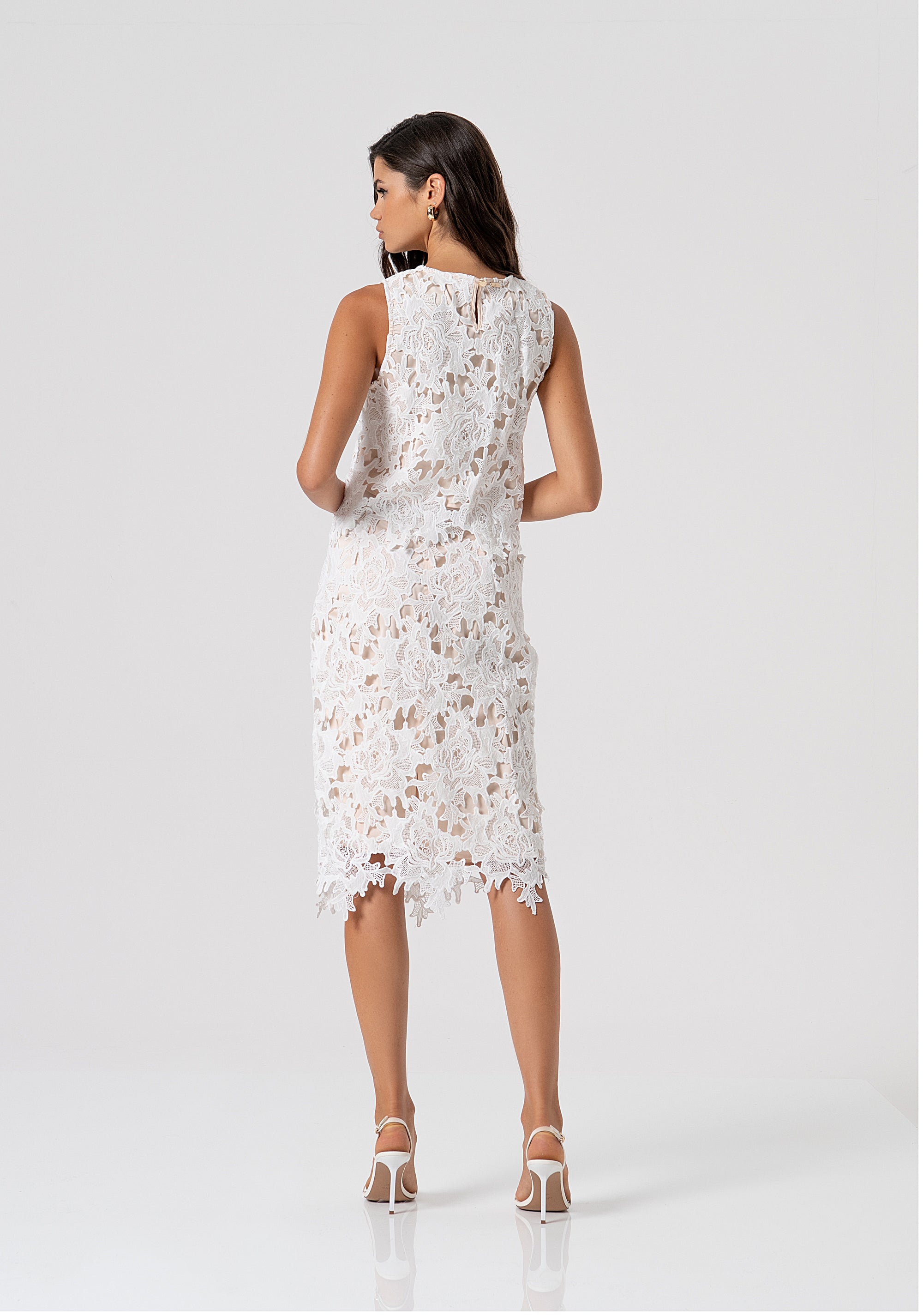 Gonna slim midi in pizzo FS26SG1004W62401-278 Fracomina