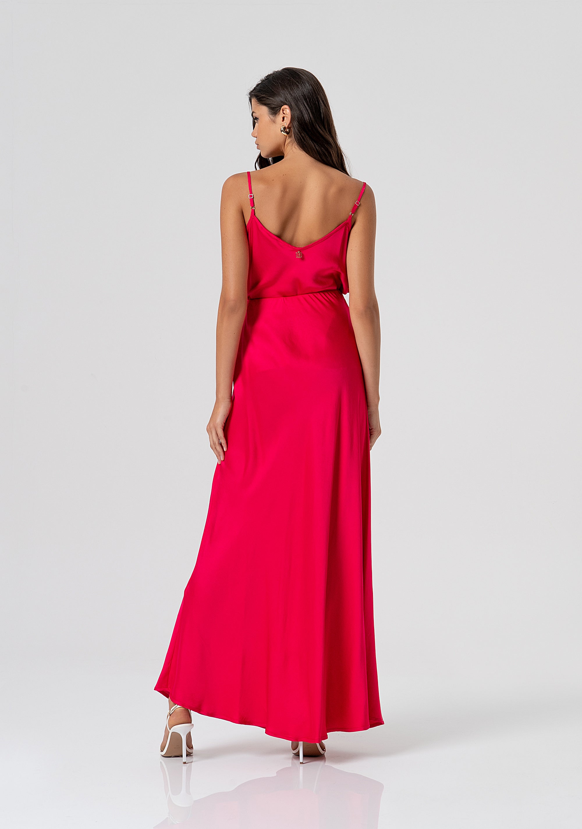 Gonna regular lunga in raso di viscosa FS26SG3001W58301-689 Fracomina