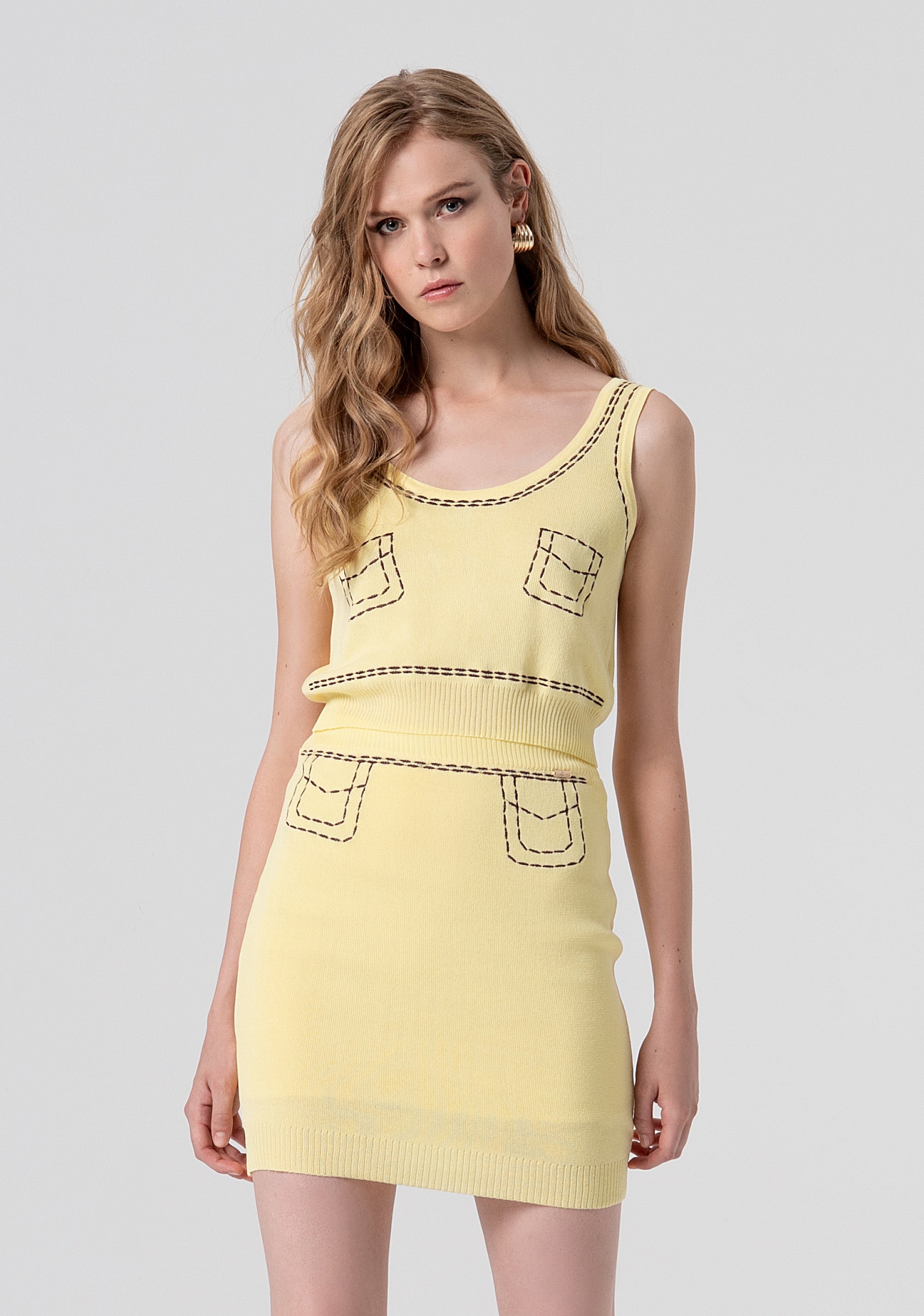 Gonna slim mini in maglia FS26SG4001K41601-184 Fracomina