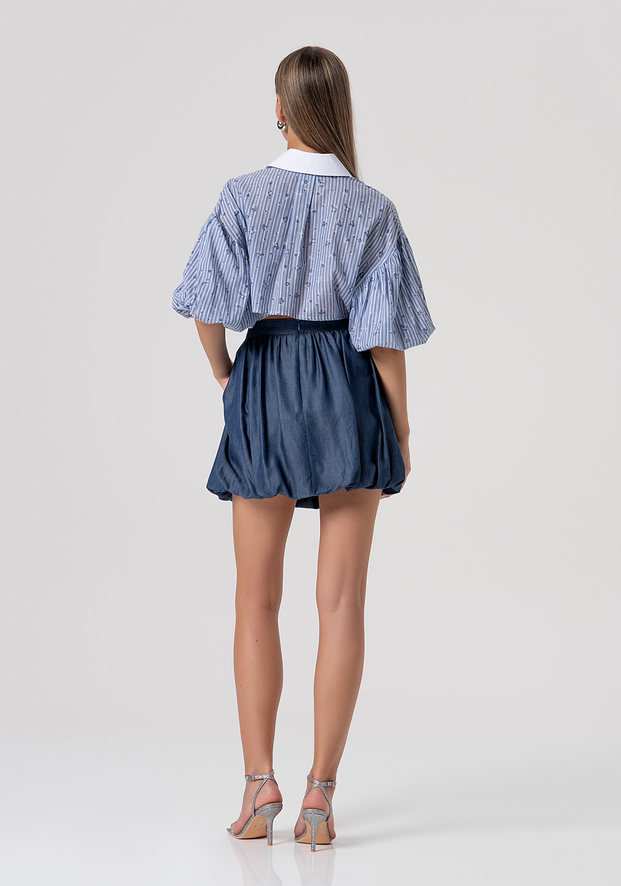 Gonna flare mini balloon fit in lyocell FS26SG5001D46901-064 Fracomina