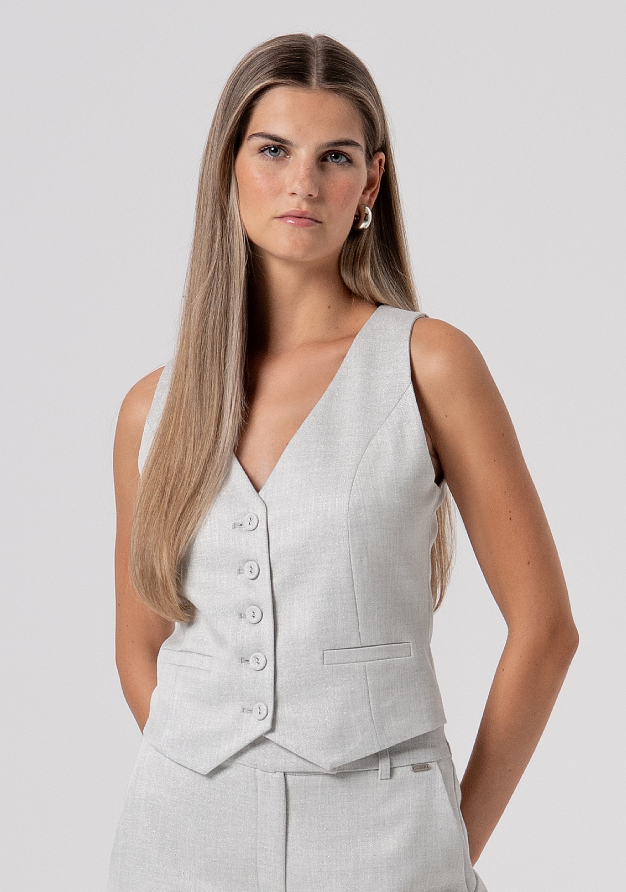 Gilet slim con lurex FS26SJ5001W84501-179 Fracomina