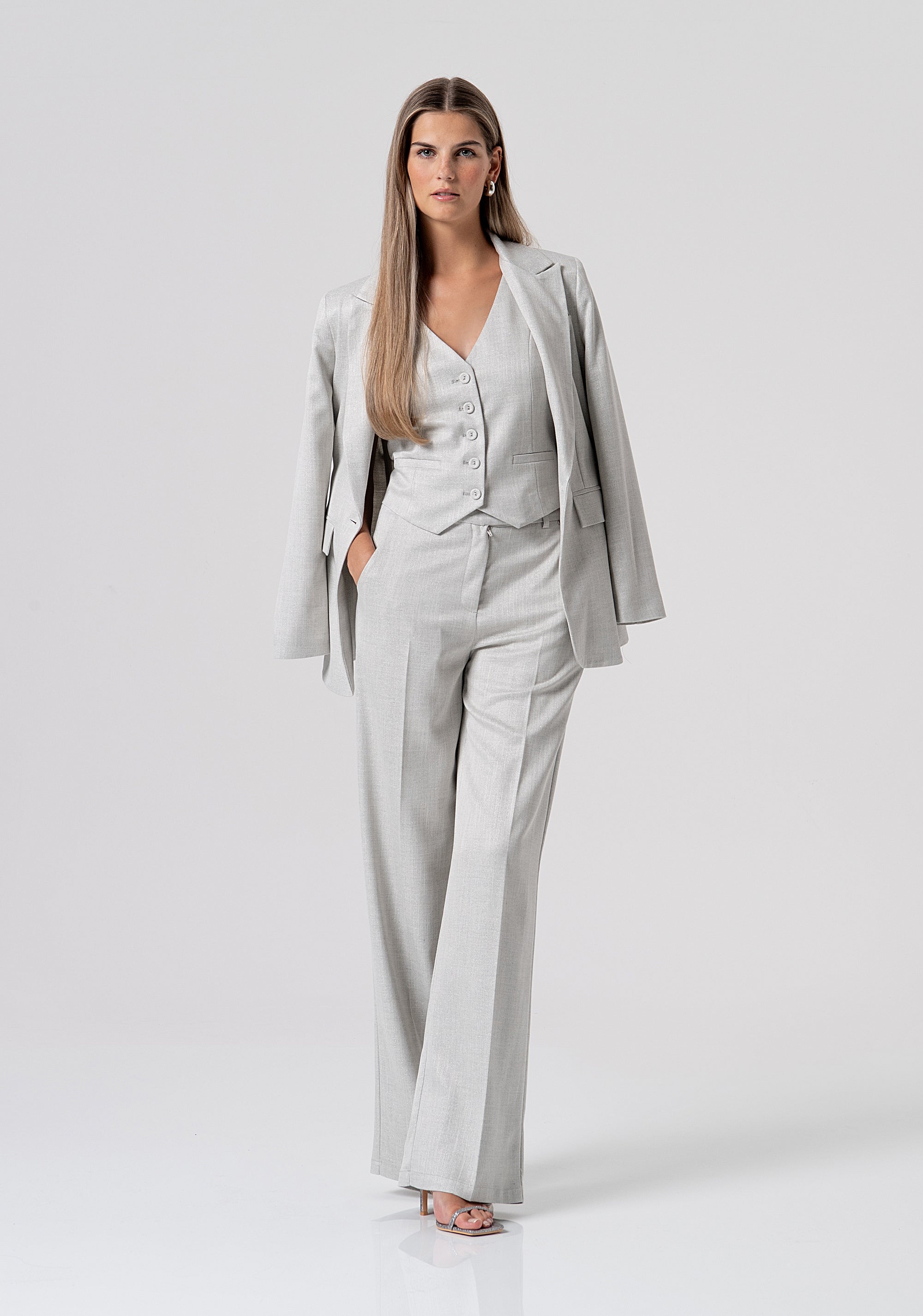 Gilet slim con lurex FS26SJ5001W84501-179 Fracomina