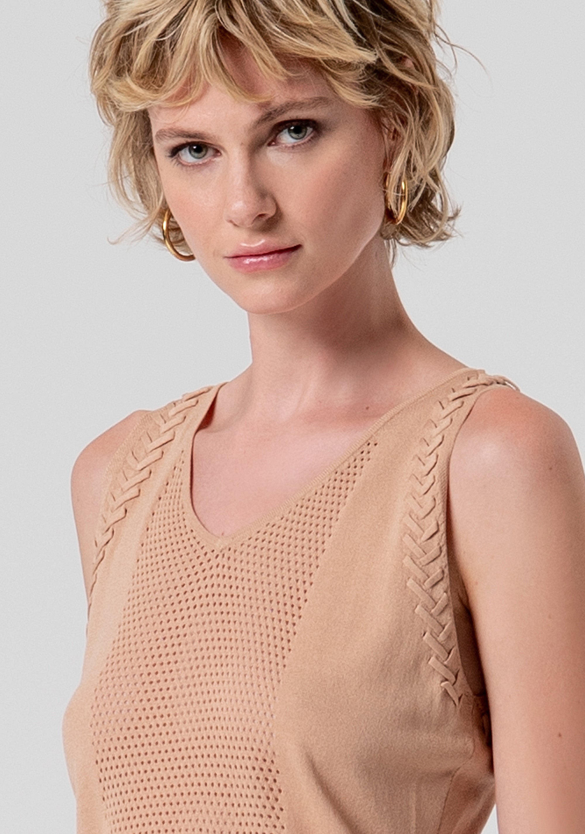 Top senza maniche in maglia FS26ST4005K55601-050 Fracomina