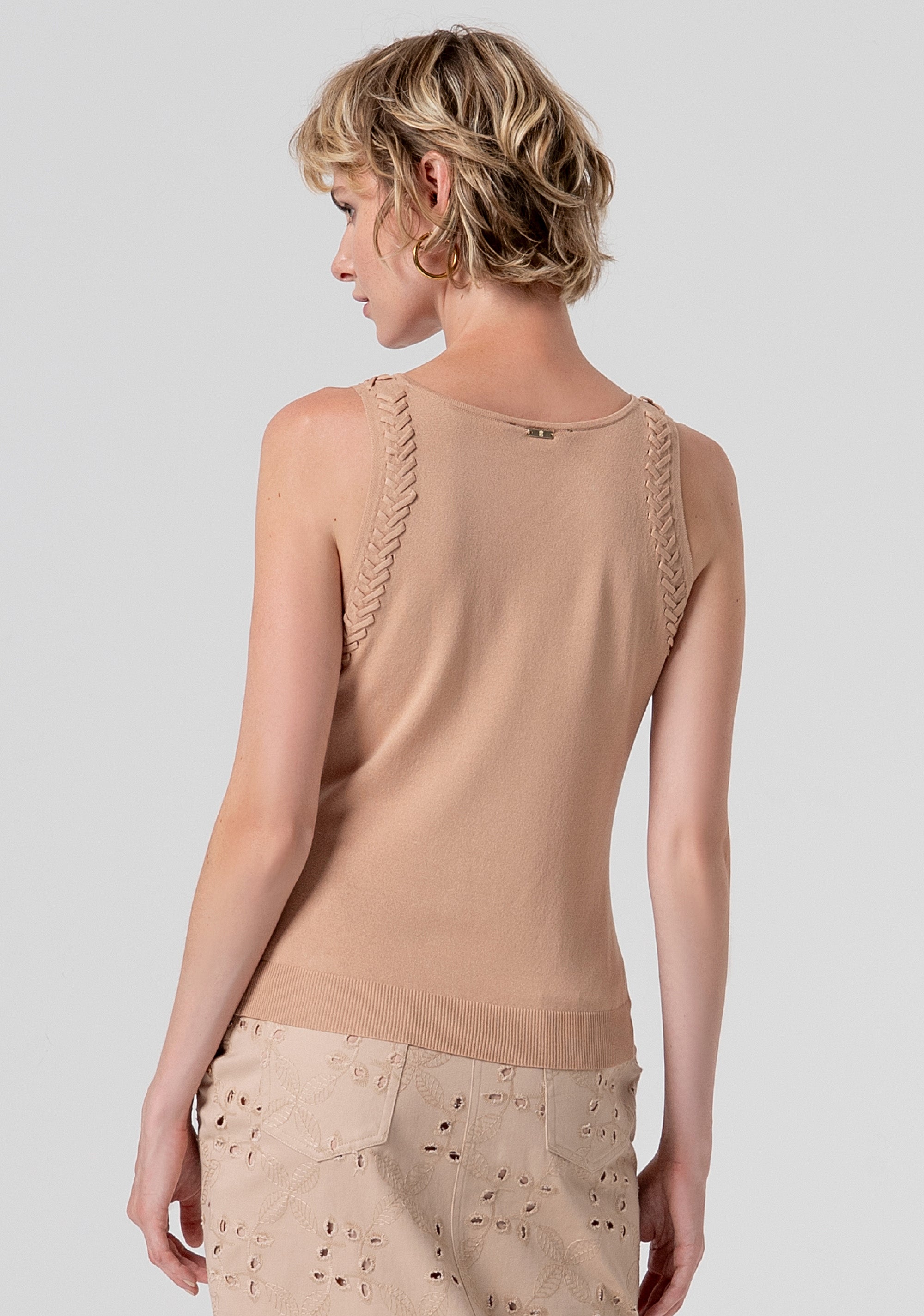 Top senza maniche in maglia FS26ST4005K55601-050 Fracomina