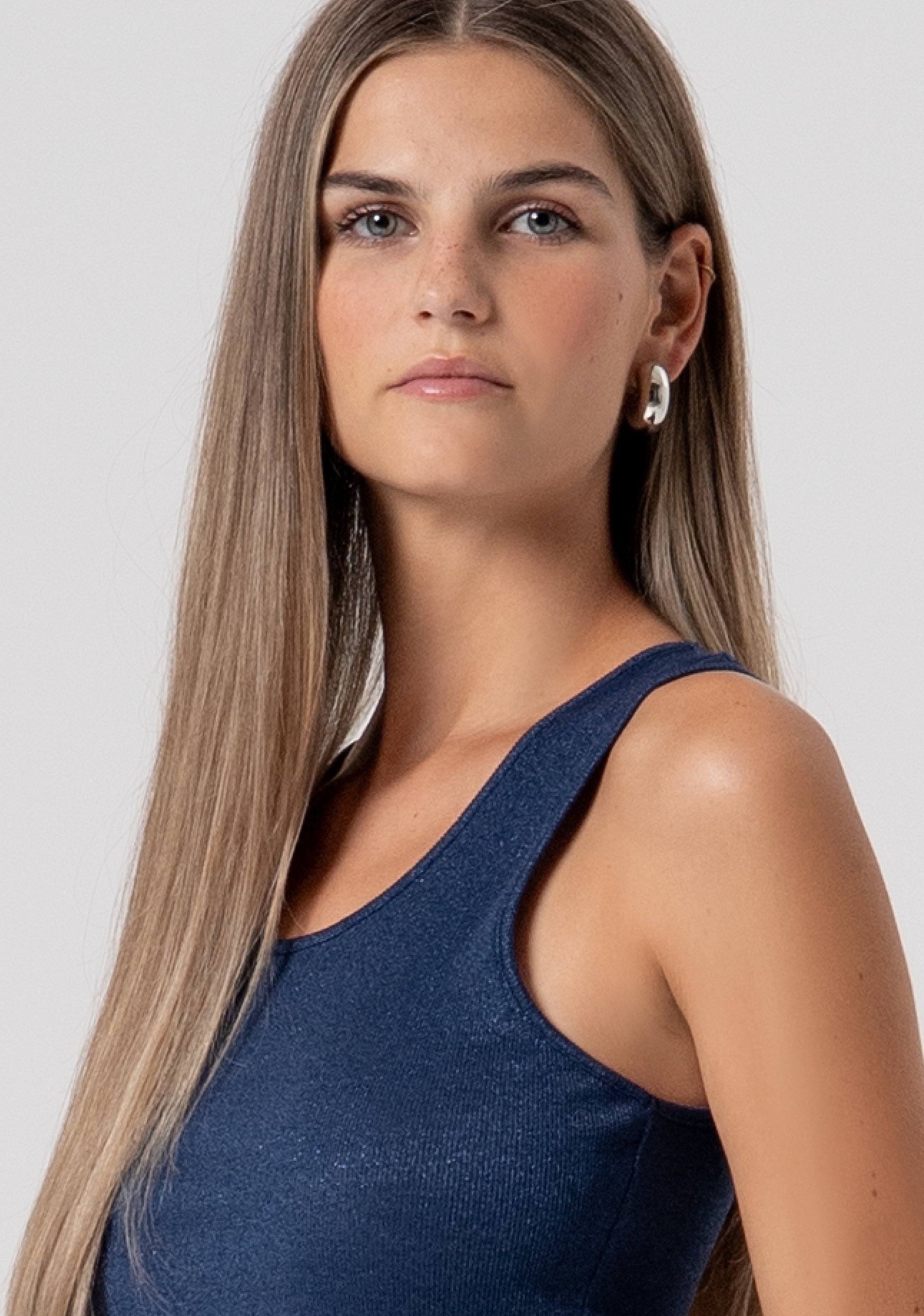 Top senza maniche in maglia con lurex FS26ST4011K420Q7-064 Fracomina