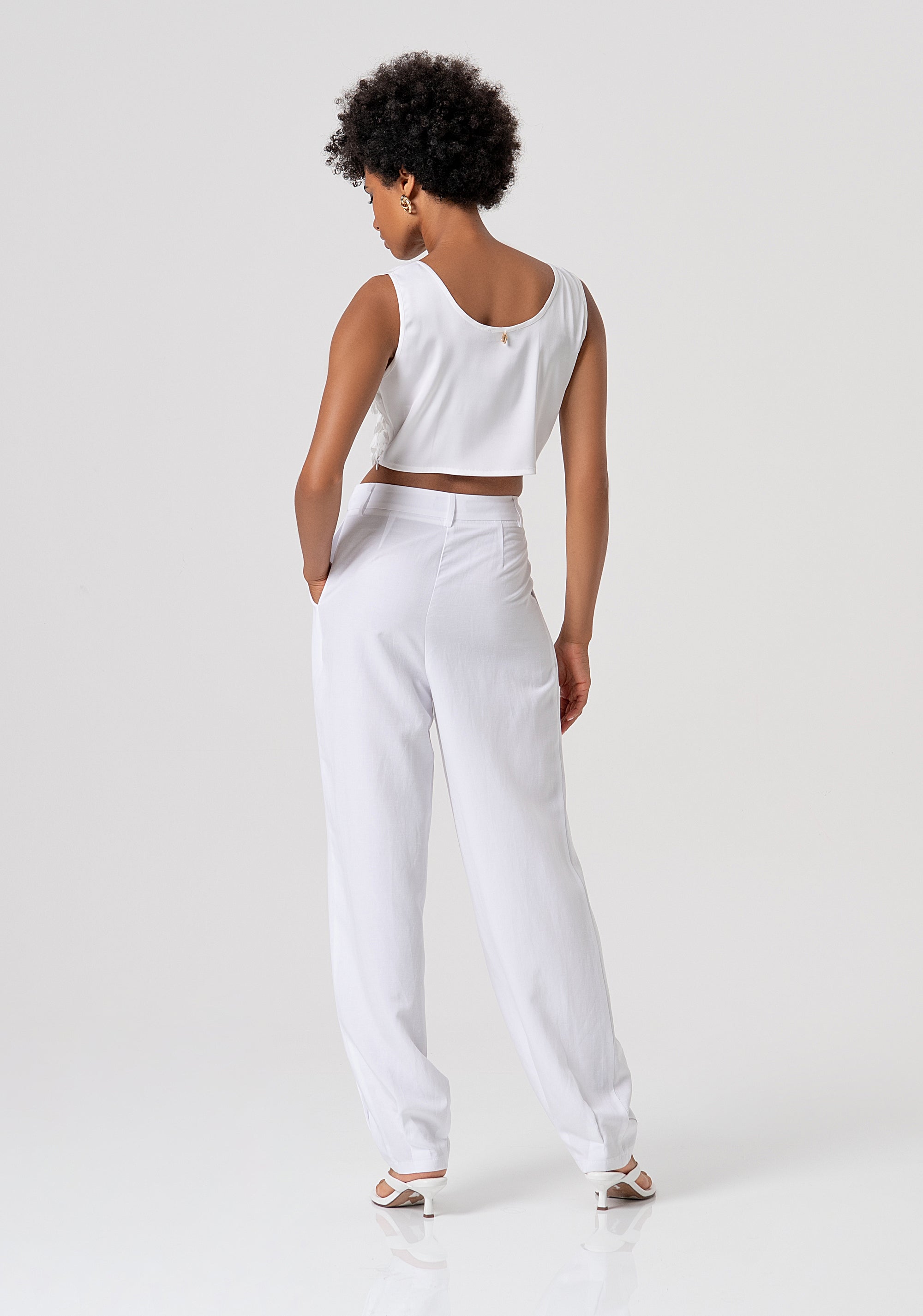 Pantalone flare a palazzo con lino FS26SV3009W62201-278 Fracomina