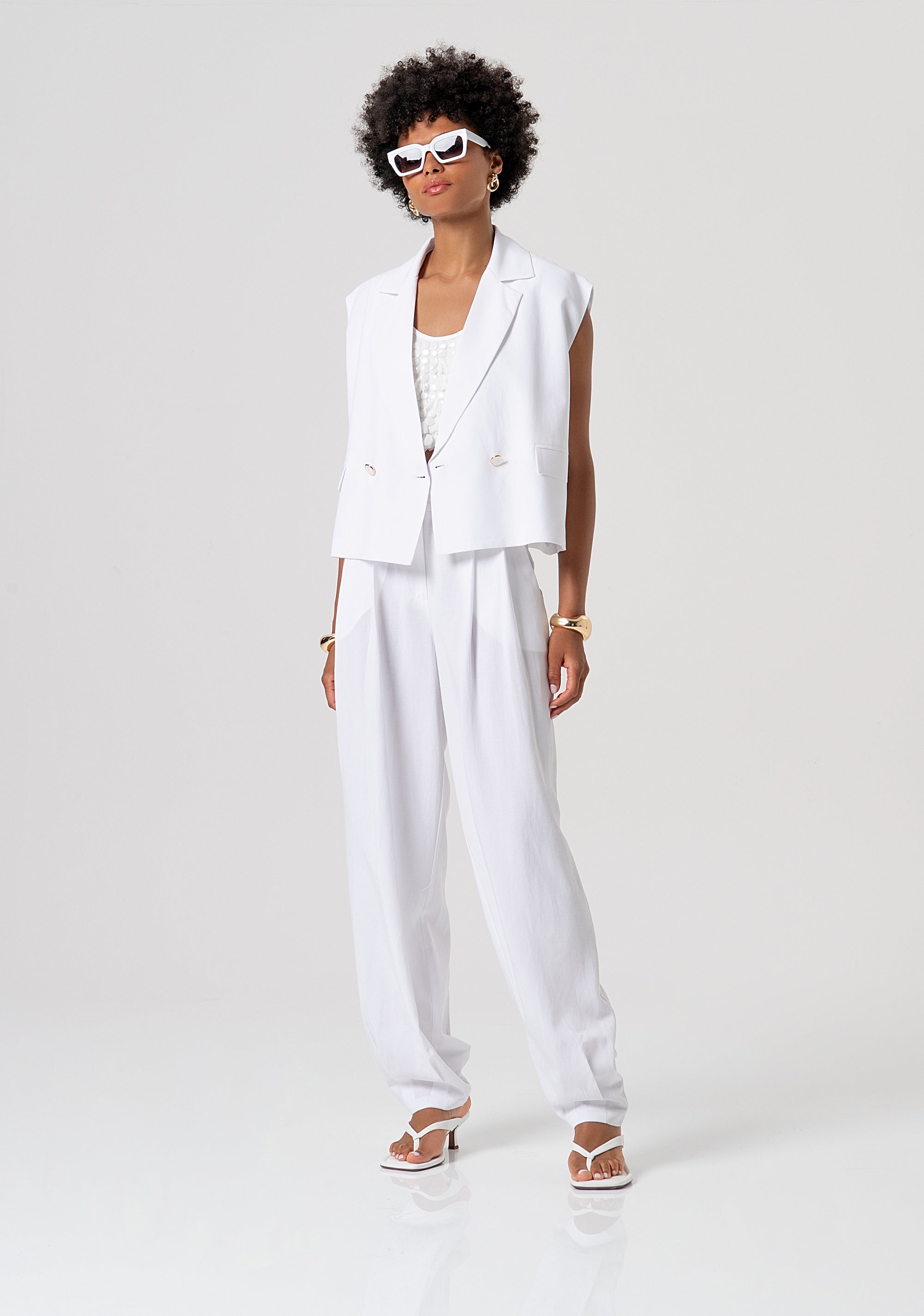 Pantalone flare a palazzo con lino FS26SV3009W62201-278 Fracomina