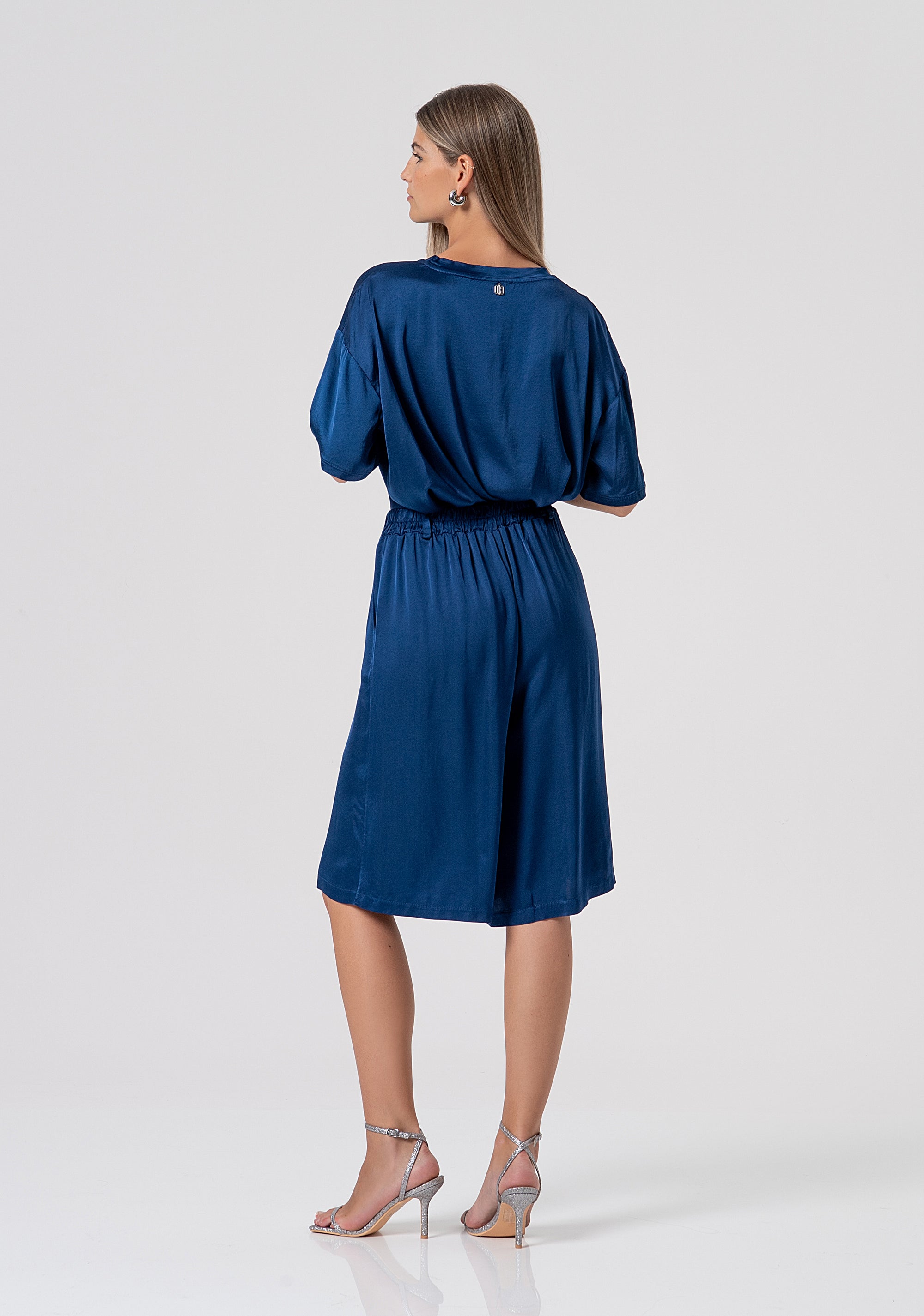 Bermuda flare in raso di viscosa FS26SV6008W41301-064 Fracomina