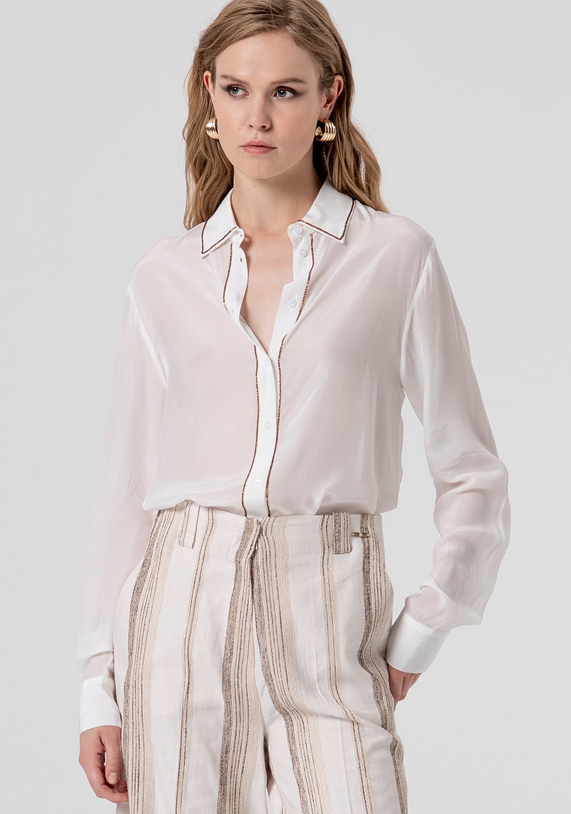 Bermuda regular a righe FS26SV6009W840N8-050 Fracomina