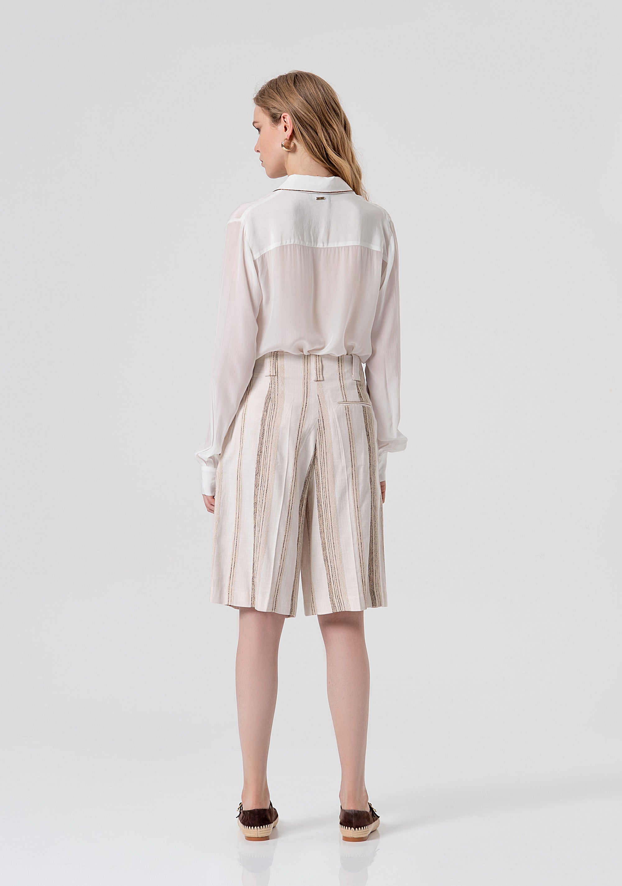 Bermuda regular a righe FS26SV6009W840N8-050 Fracomina