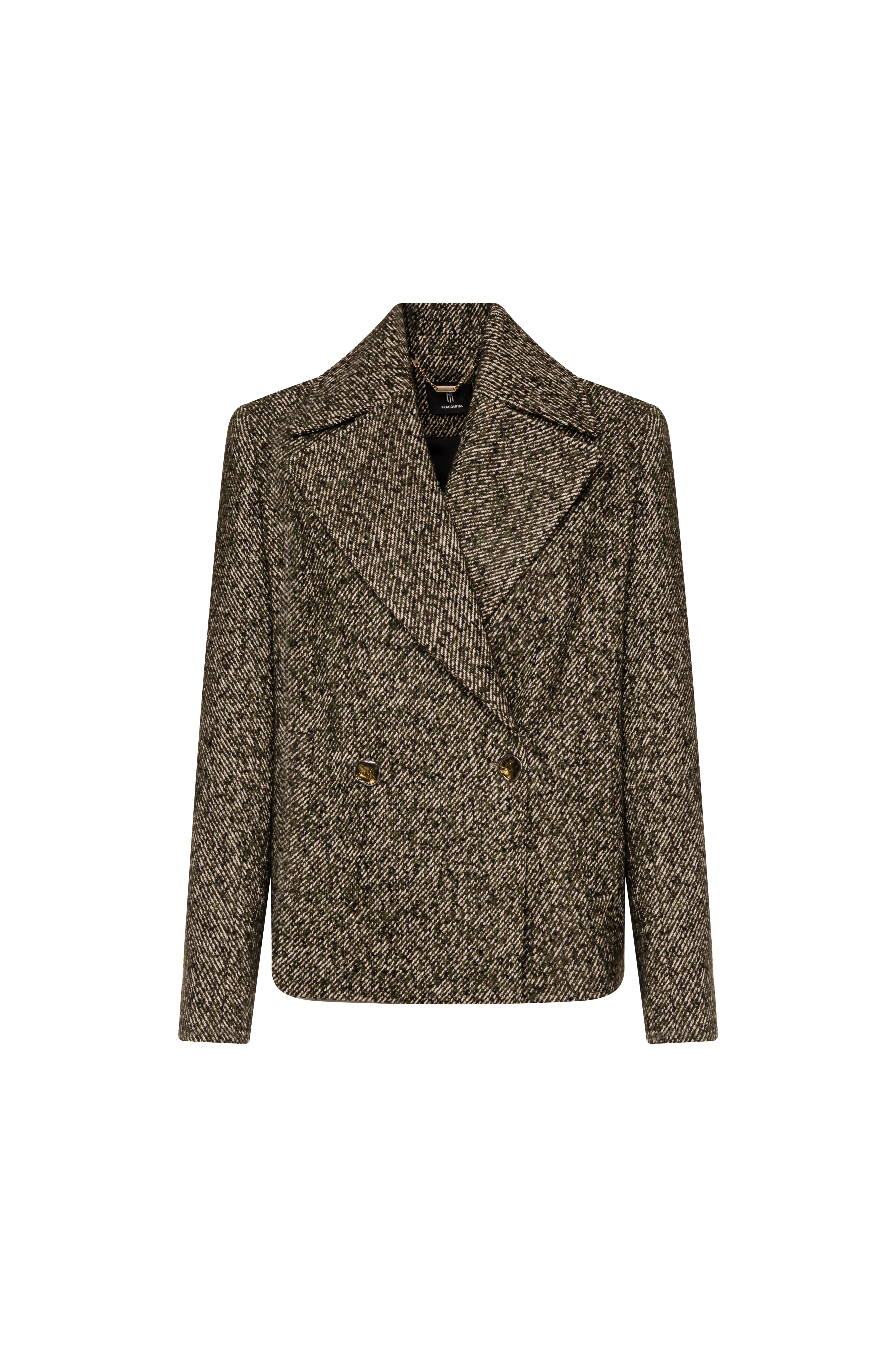Cappotto regular doppiopetto in tweed FRACOMINA — immagine 4 di 5