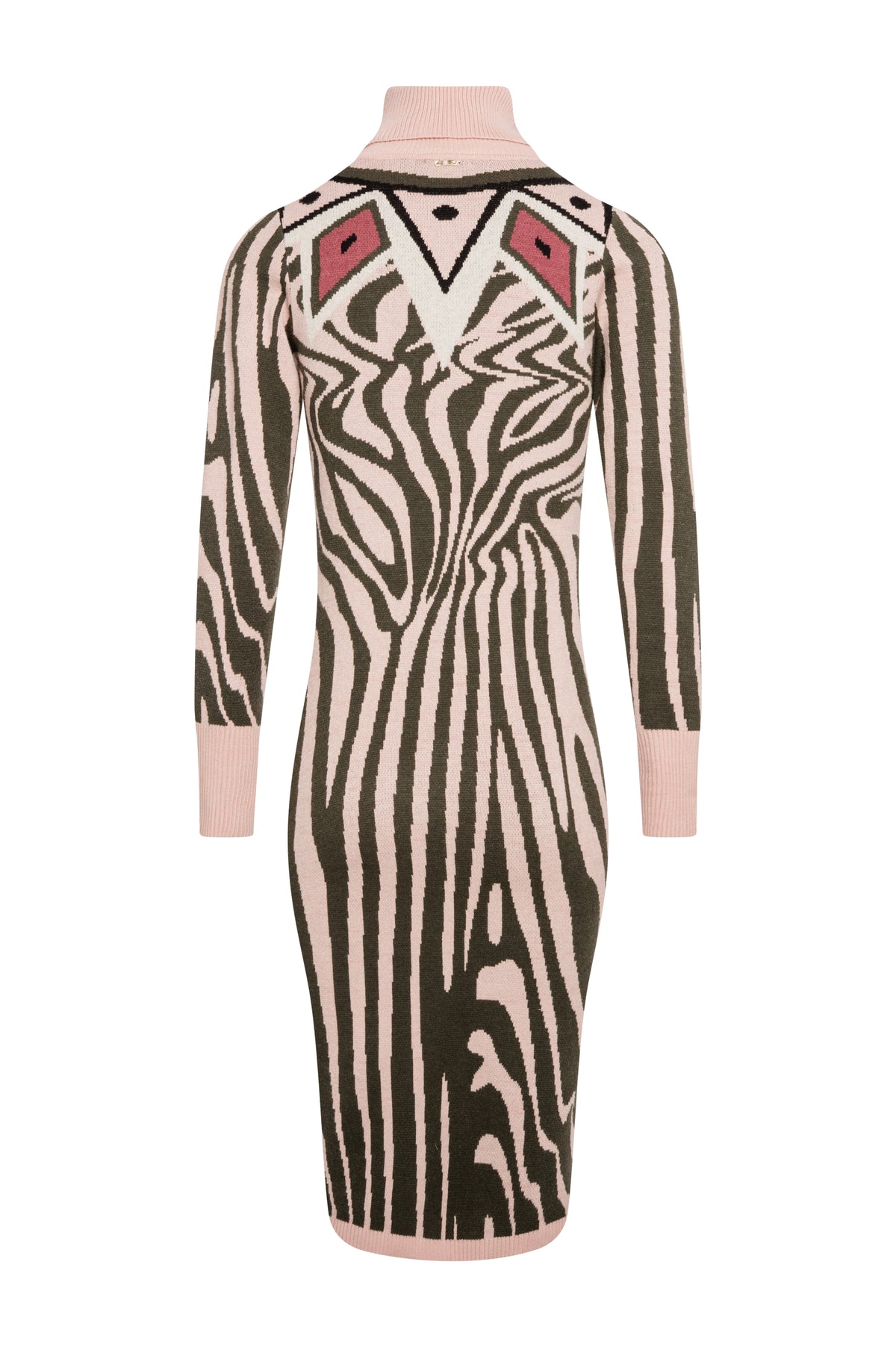 Abito slim midi in jacquard animalier FS26WD5002K504F8-K37 Fracomina