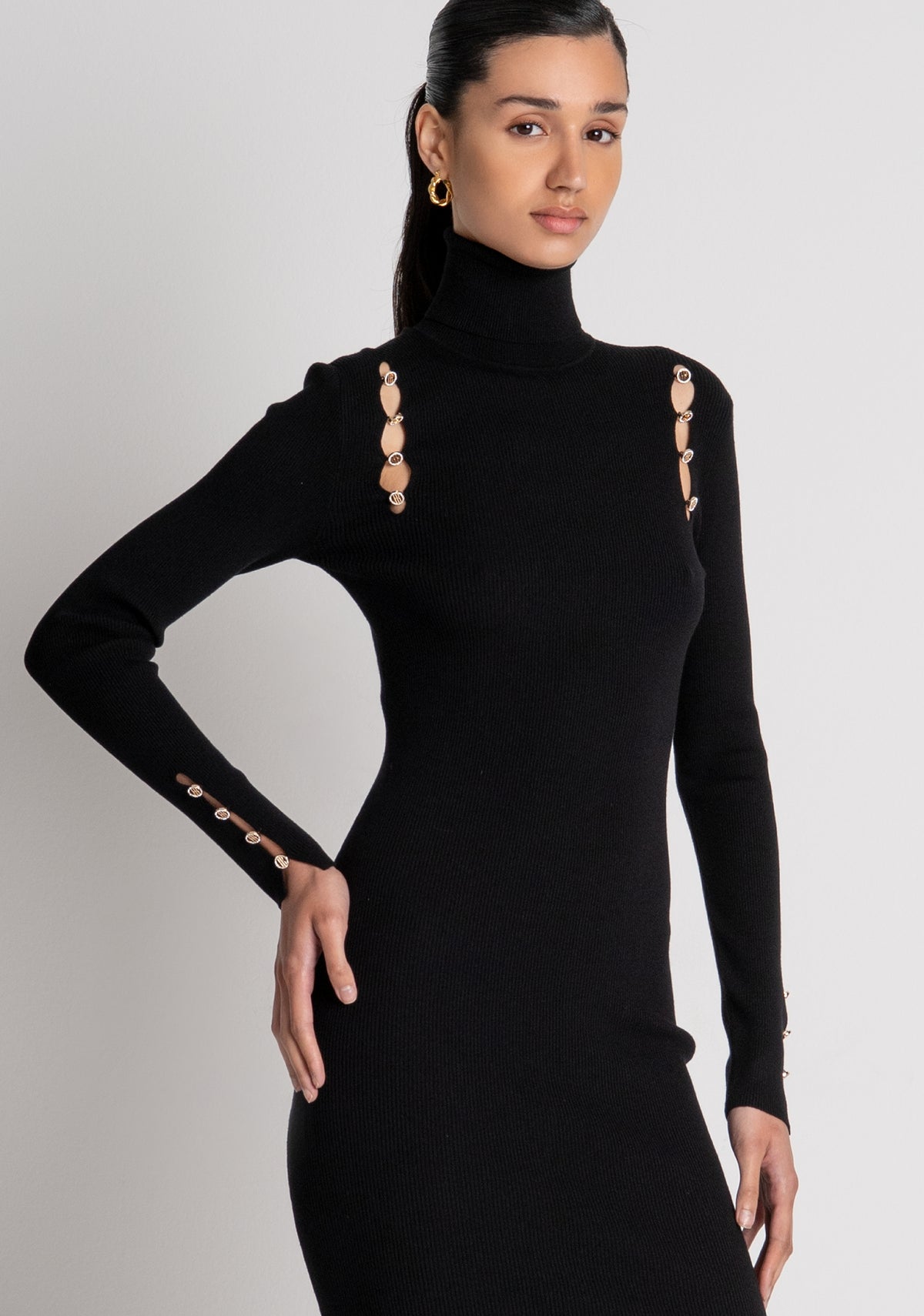 Abito slim midi in maglia FS26WD5003K56501 FRACOMINA