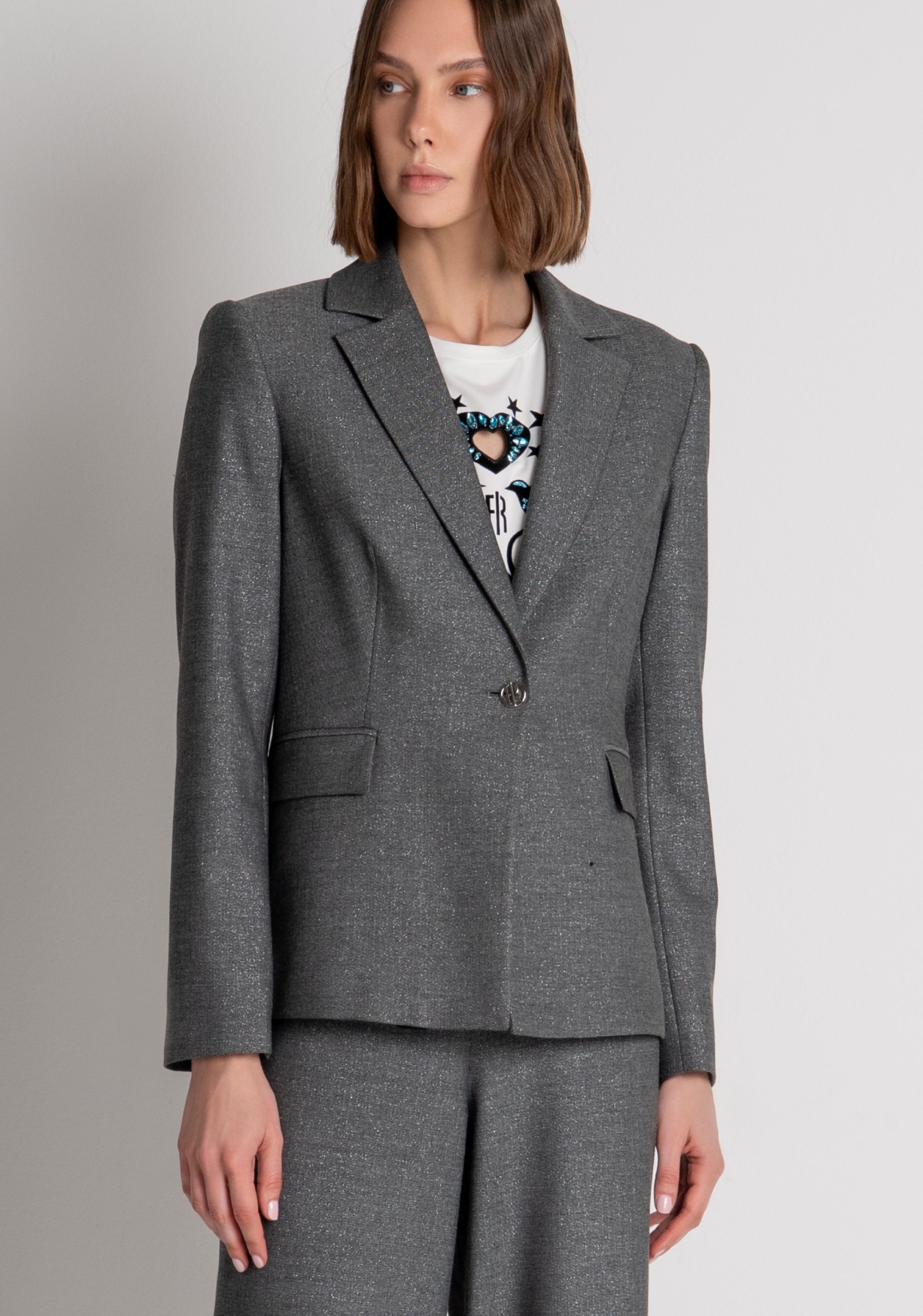 Blazer regular monopetto FRACOMINA — immagine 2 di 5