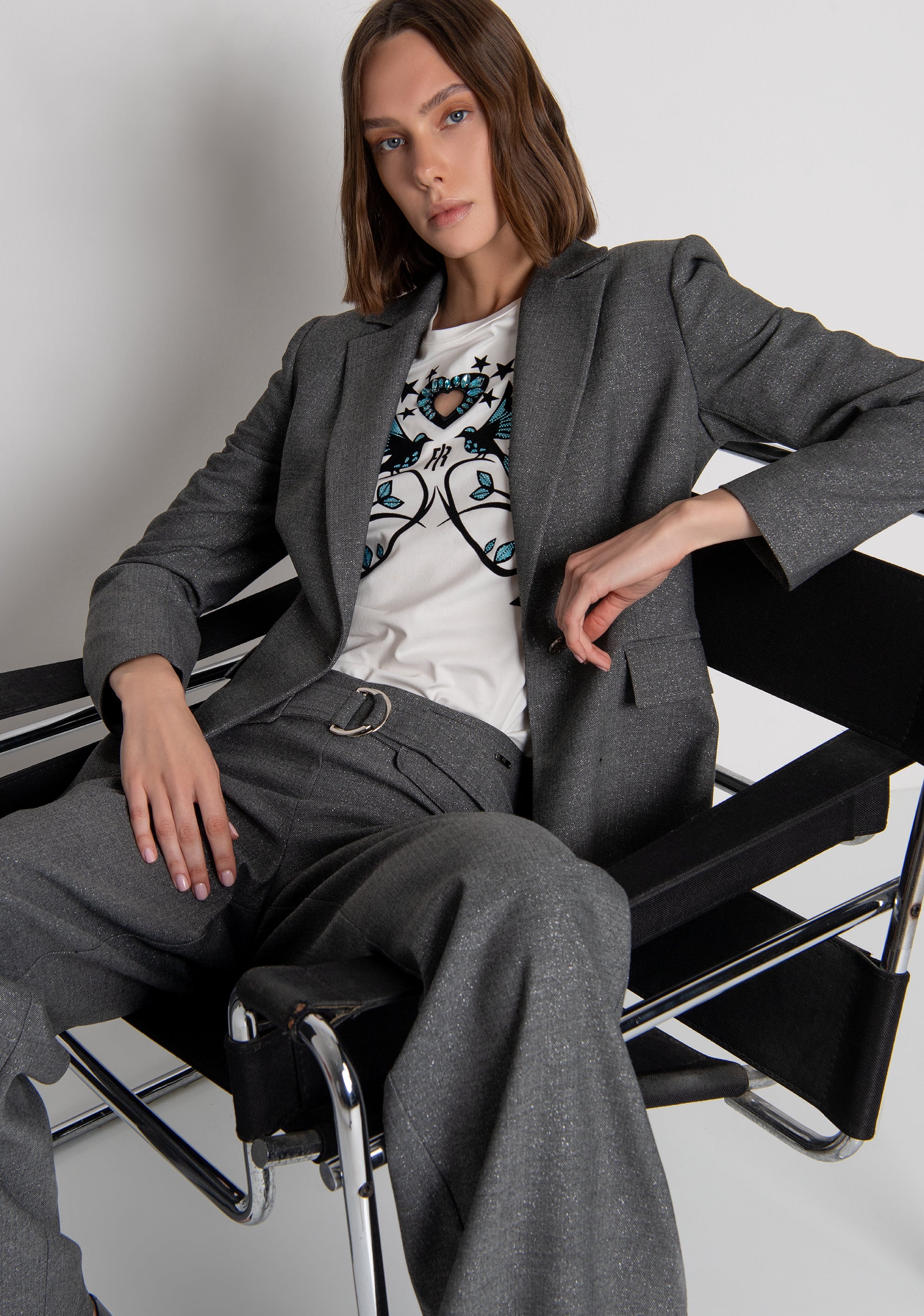 Blazer regular monopetto FRACOMINA — immagine 1 di 5