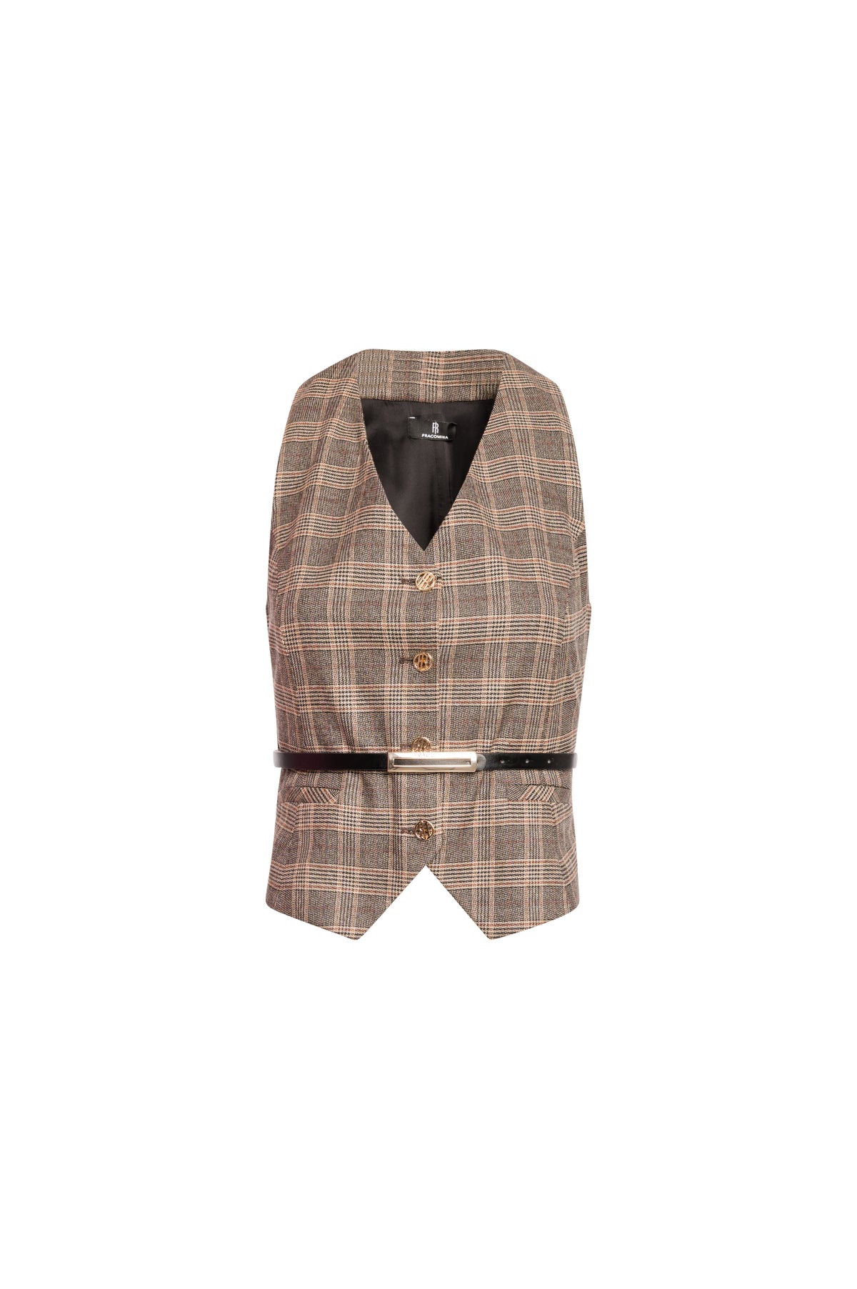 Gilet regular in tessuto Principe di Galles FS26WJ5001W49295-K06 Fracomina
