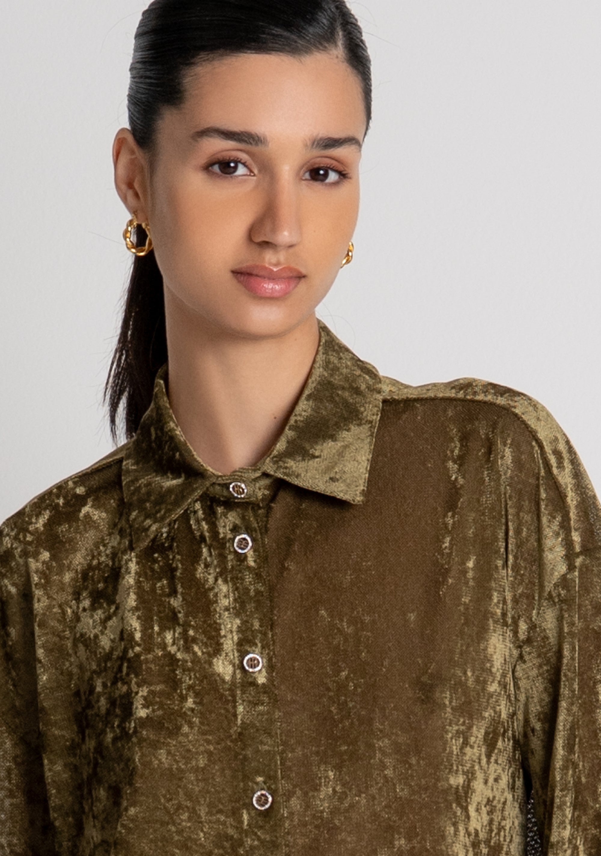 Camicia regular in velluto FRACOMINA — immagine 2 di 6