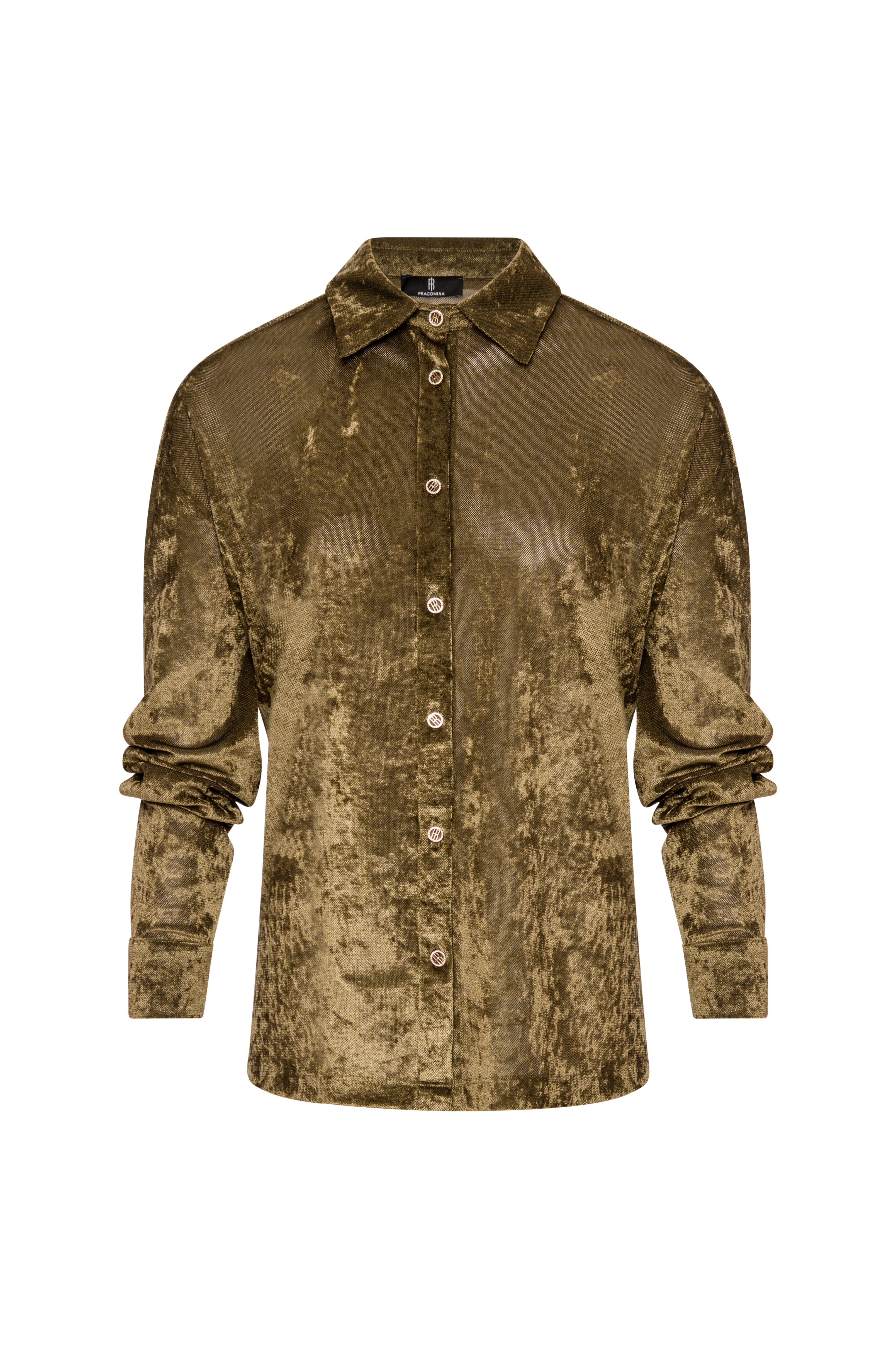 Camicia regular in velluto FRACOMINA — immagine 5 di 6