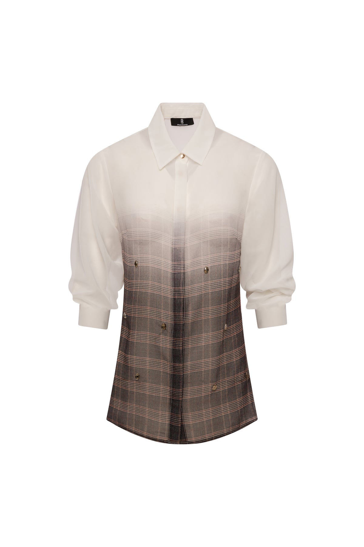 Camicia regular in fantasia quadri FS26WT6004W412R8-KM0 Fracomina