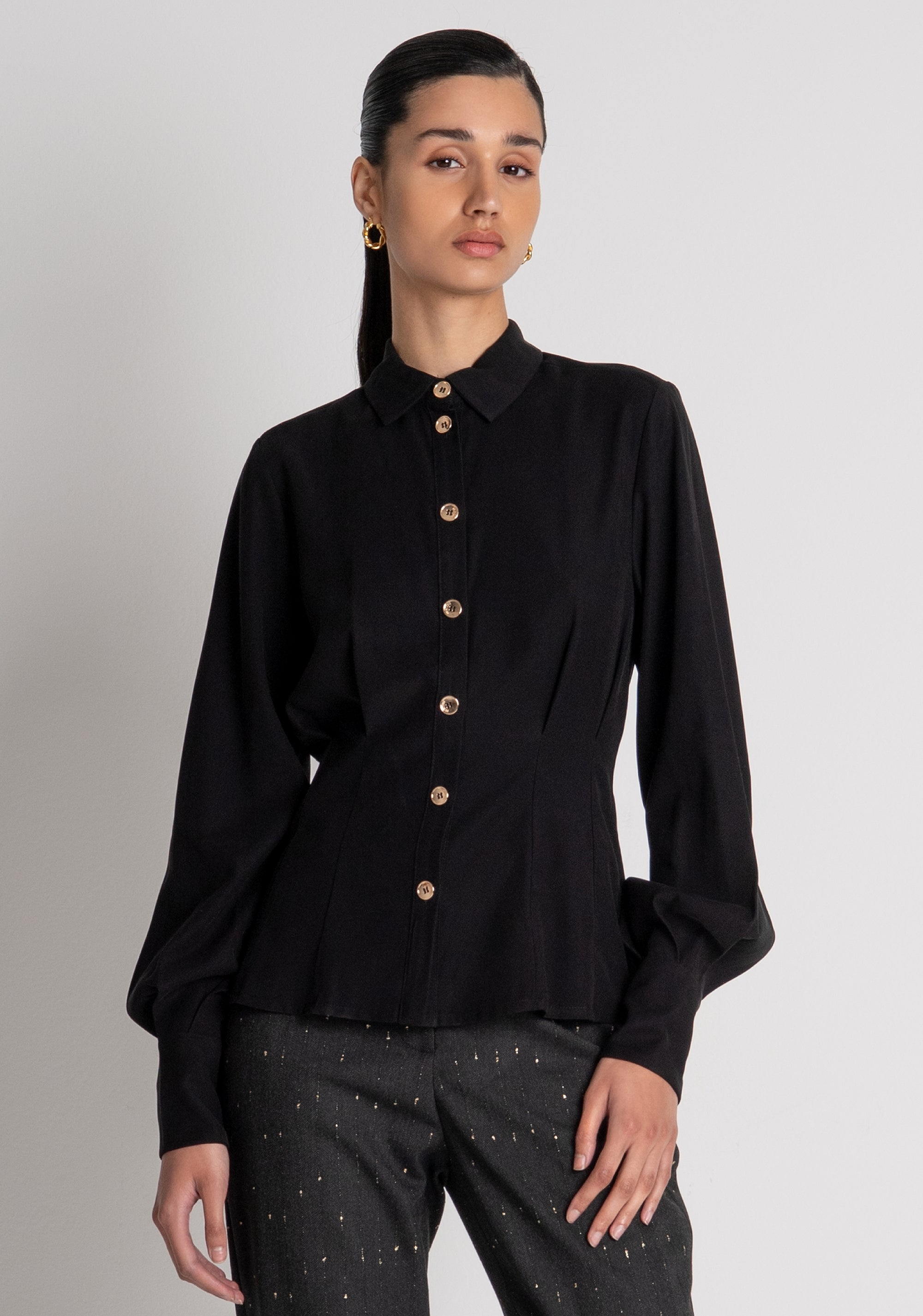 Camicia slim in viscosa FRACOMINA — immagine 2 di 5