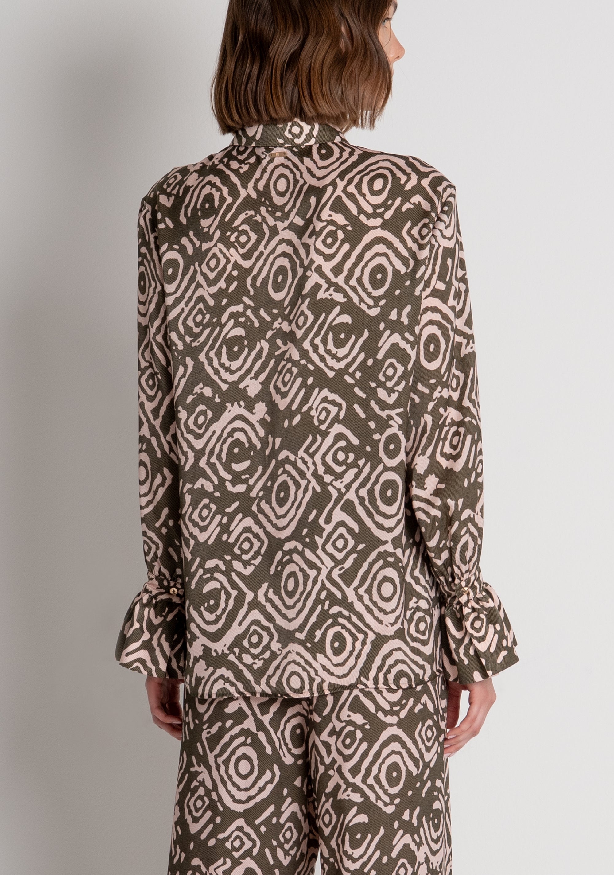 Camicia regular in fantasia geometrica FRACOMINA — immagine 4 di 6