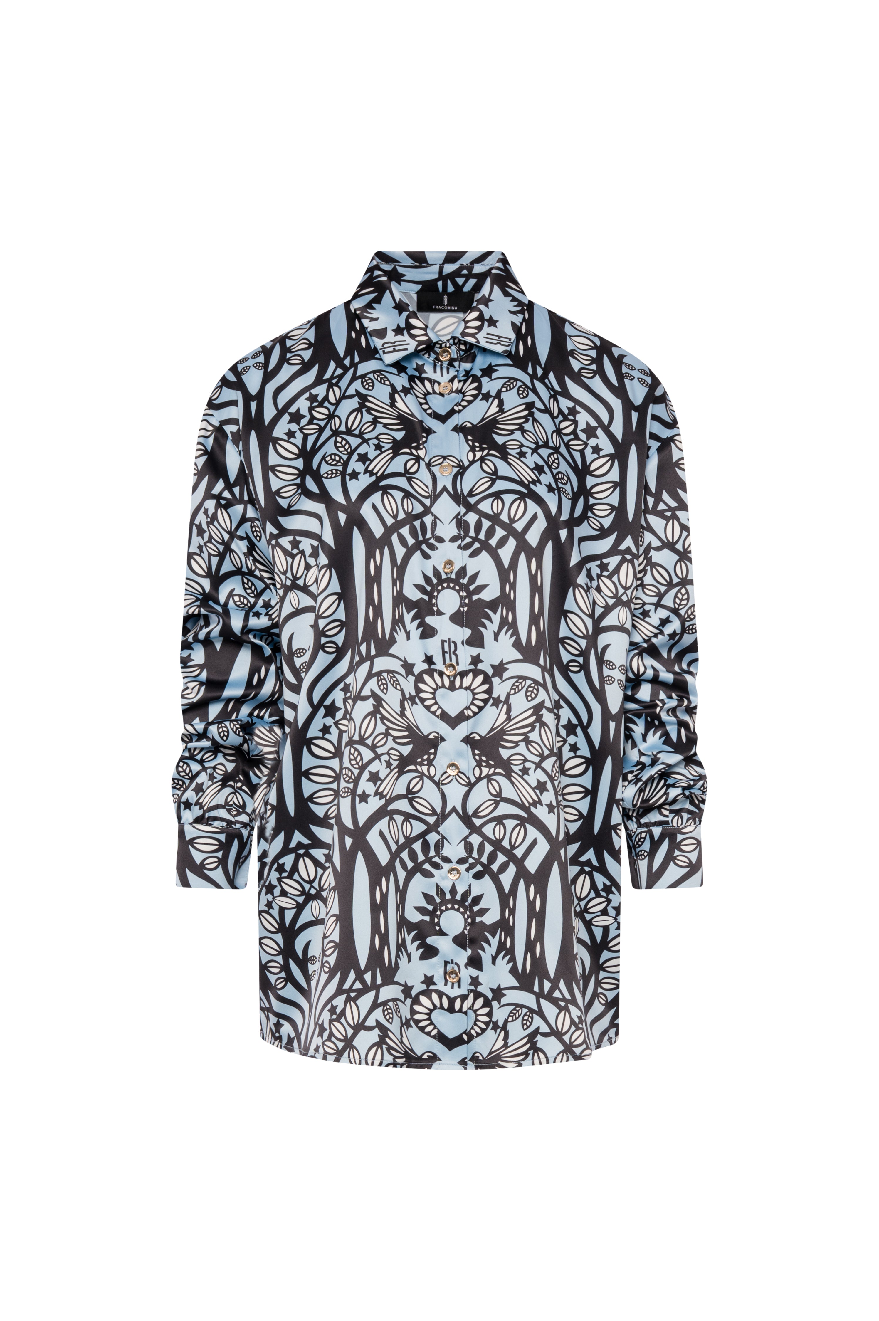 Camicia regular in fantasia FRACOMINA — immagine 1 di 2