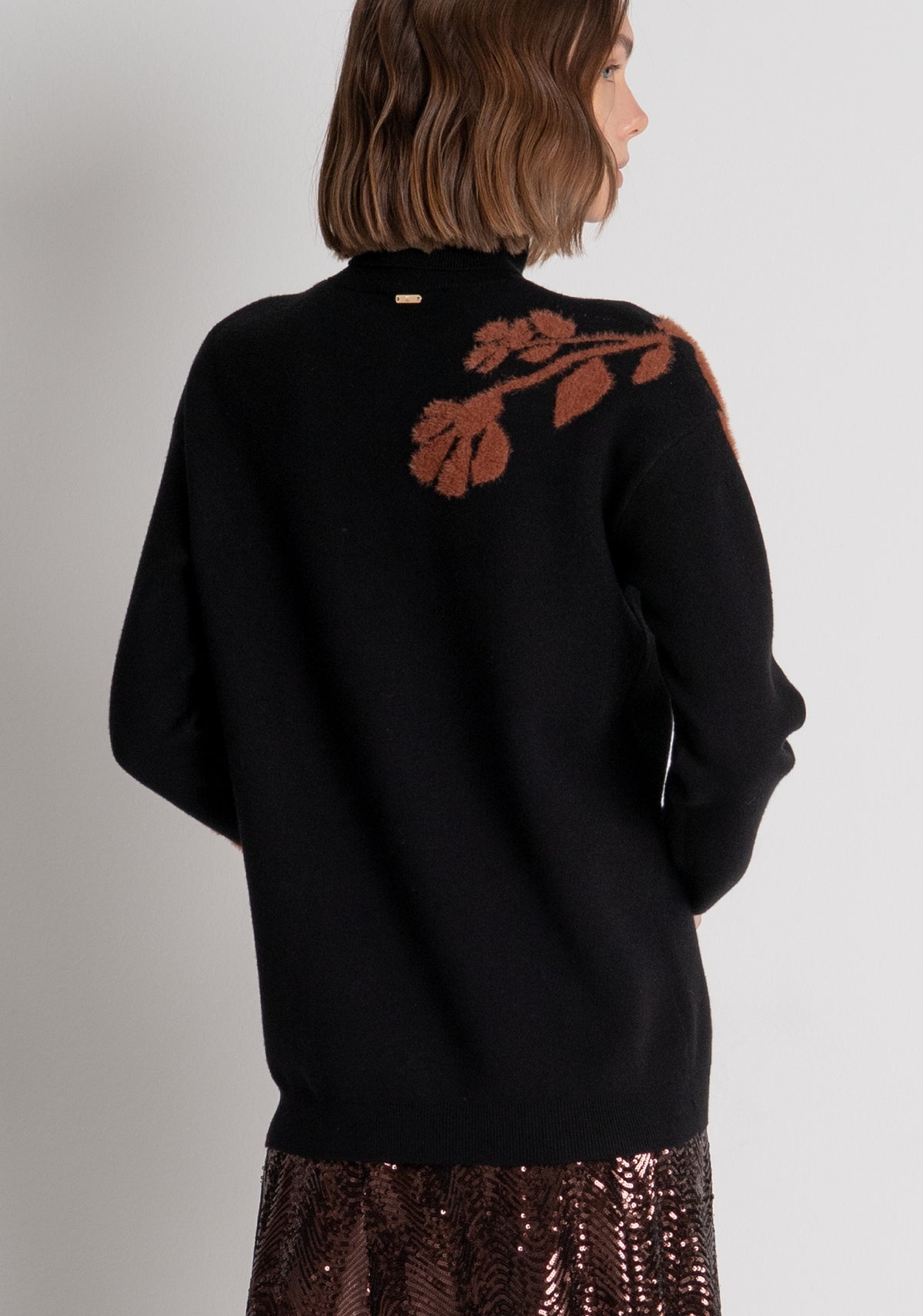 Maglia regular con jacquard a fiori FS26WT7008K50201 FRACOMINA
