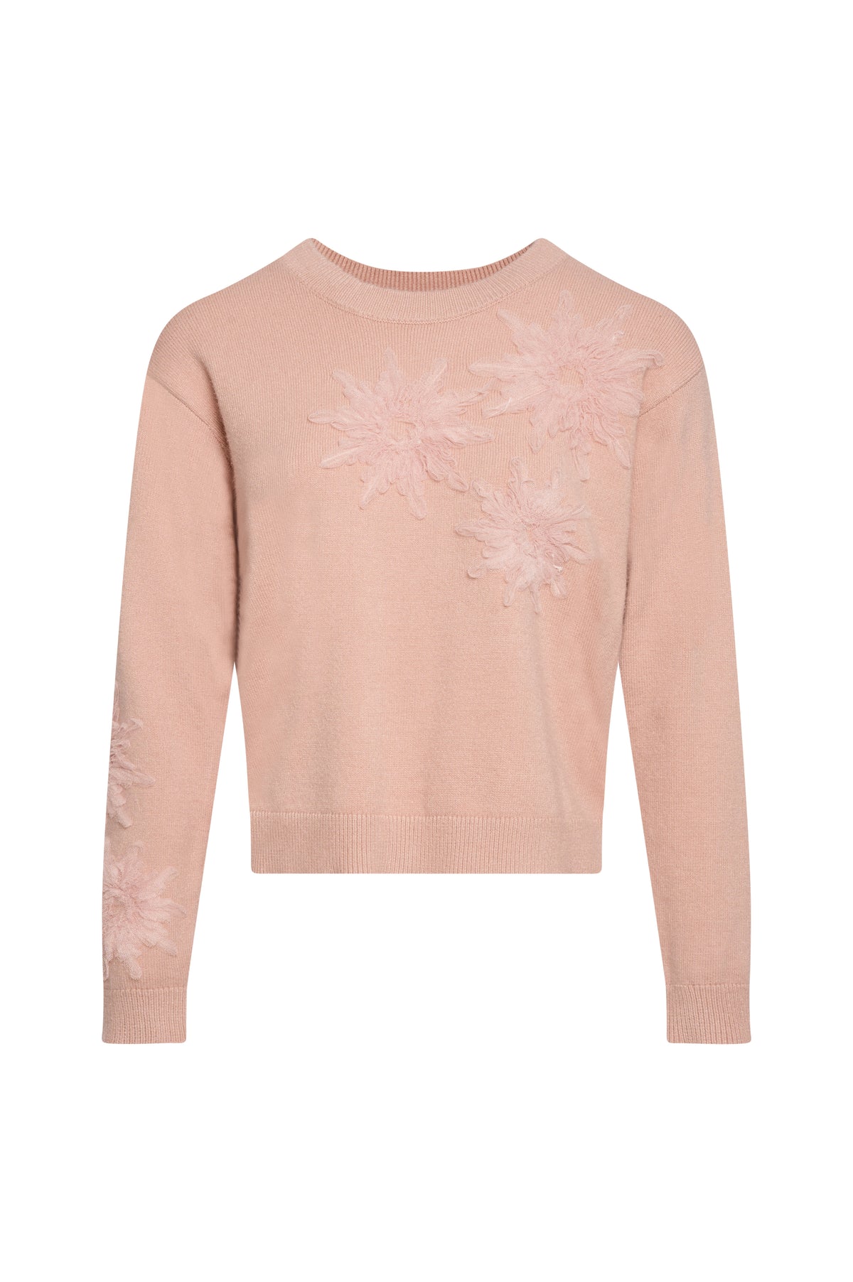 Maglia regular con applicazioni fiori FS26WT7013K502E5-K28 Fracomina