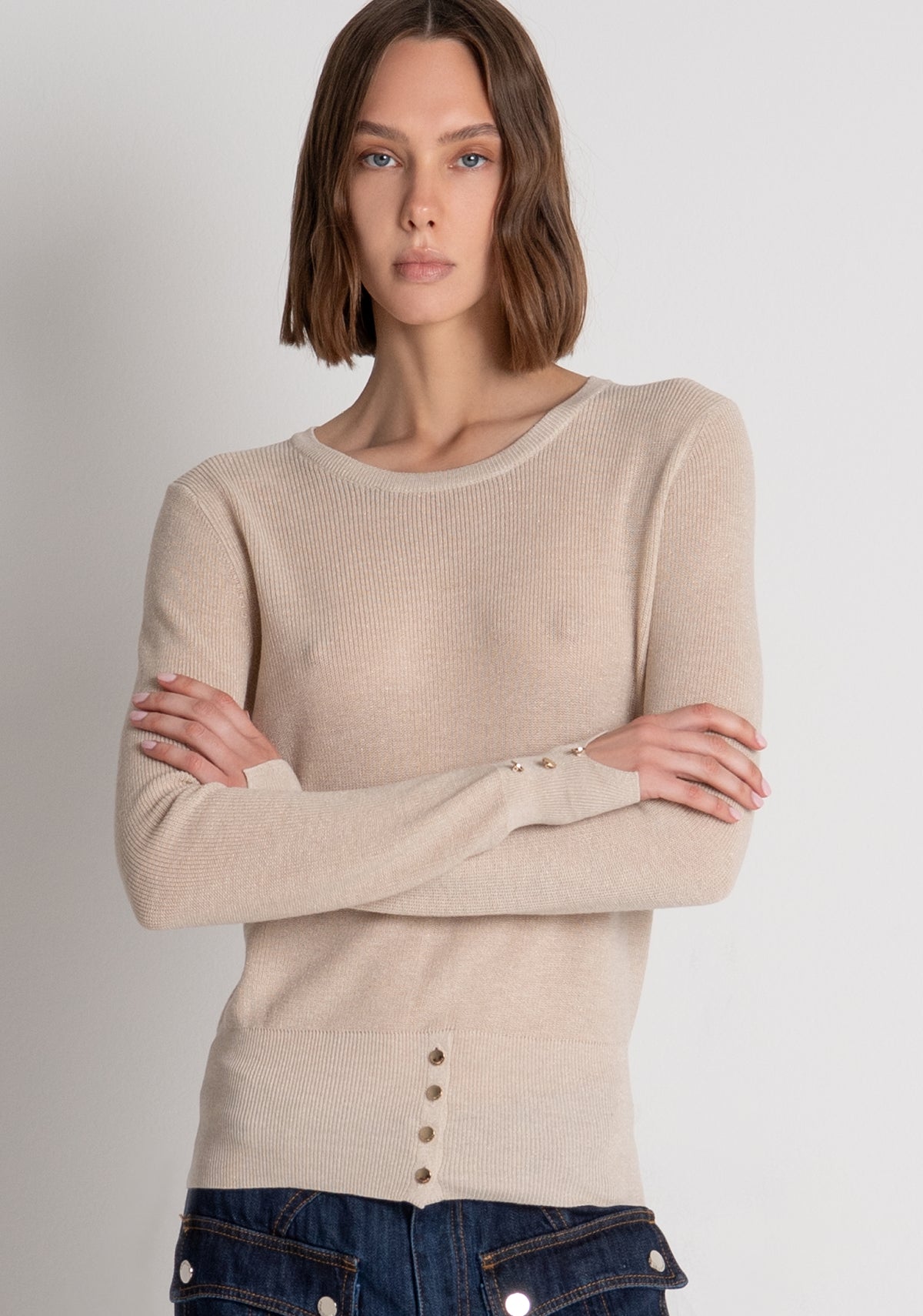 Maglia regular con lana e lurex FS26WT7022K492Q7 FRACOMINA