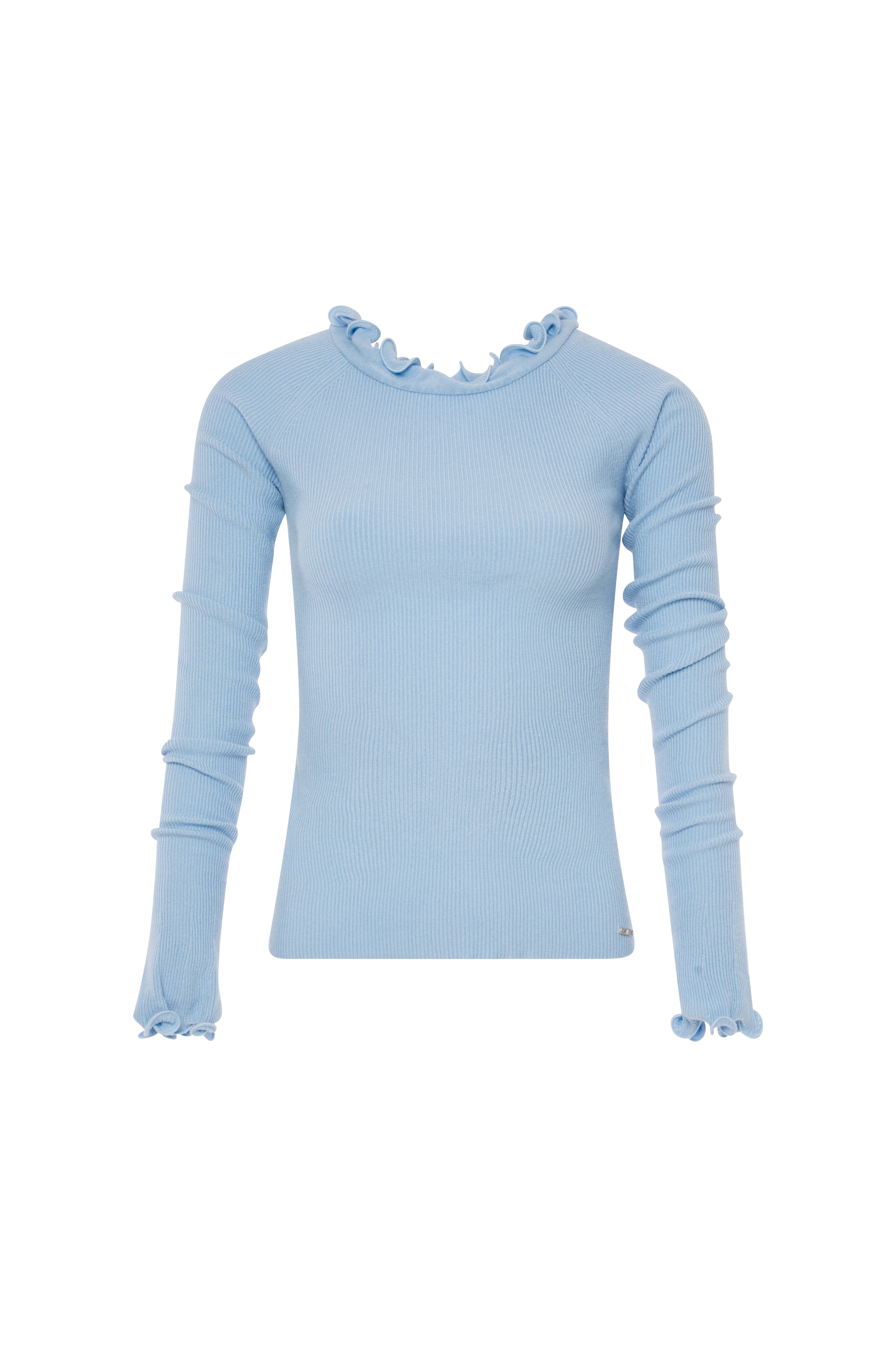 Maglia slim con rouches FRACOMINA — immagine 5 di 6