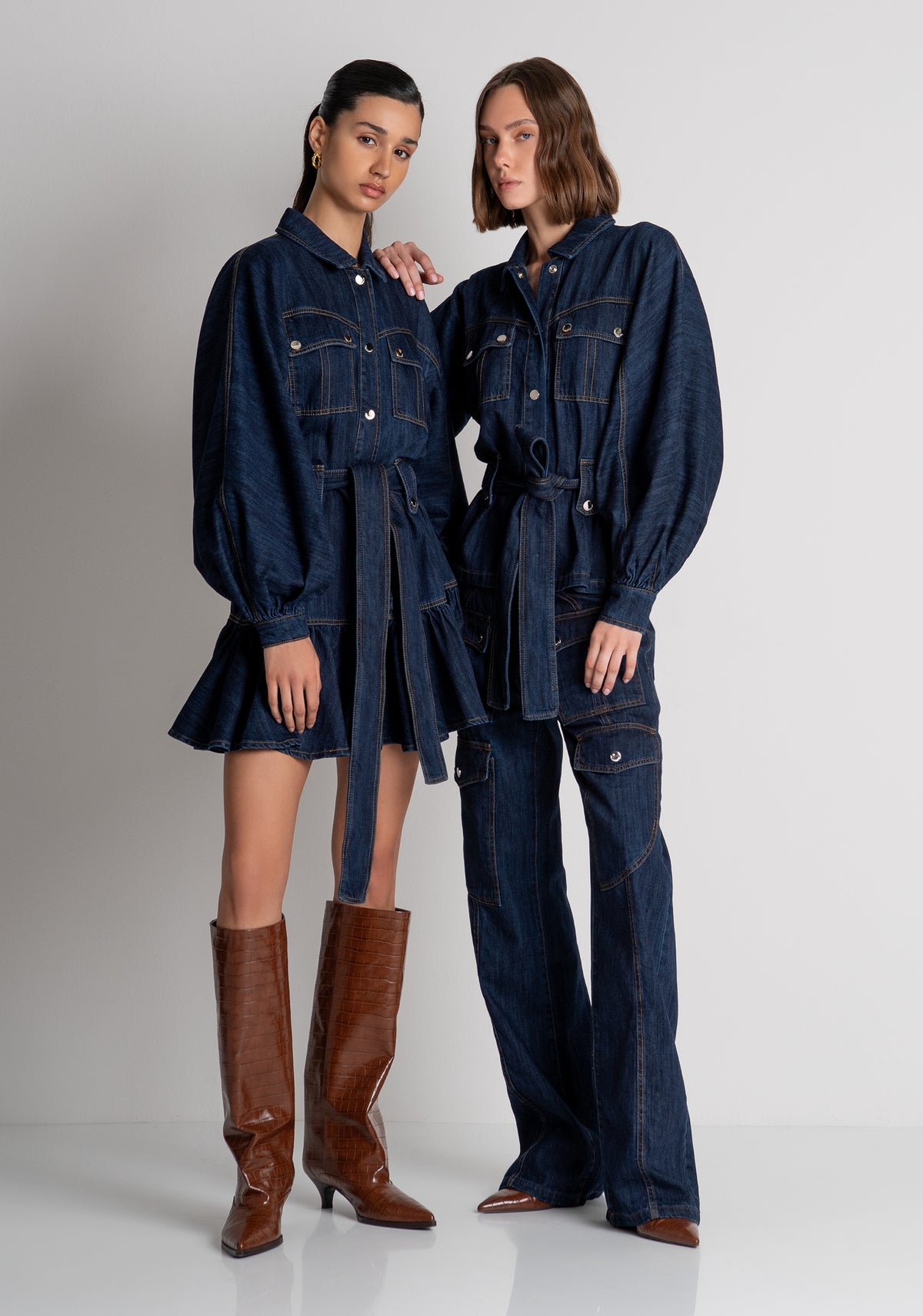 Jeans bootcut in denim con lavaggio scuro FS26WVA001D40993 FRACOMINA