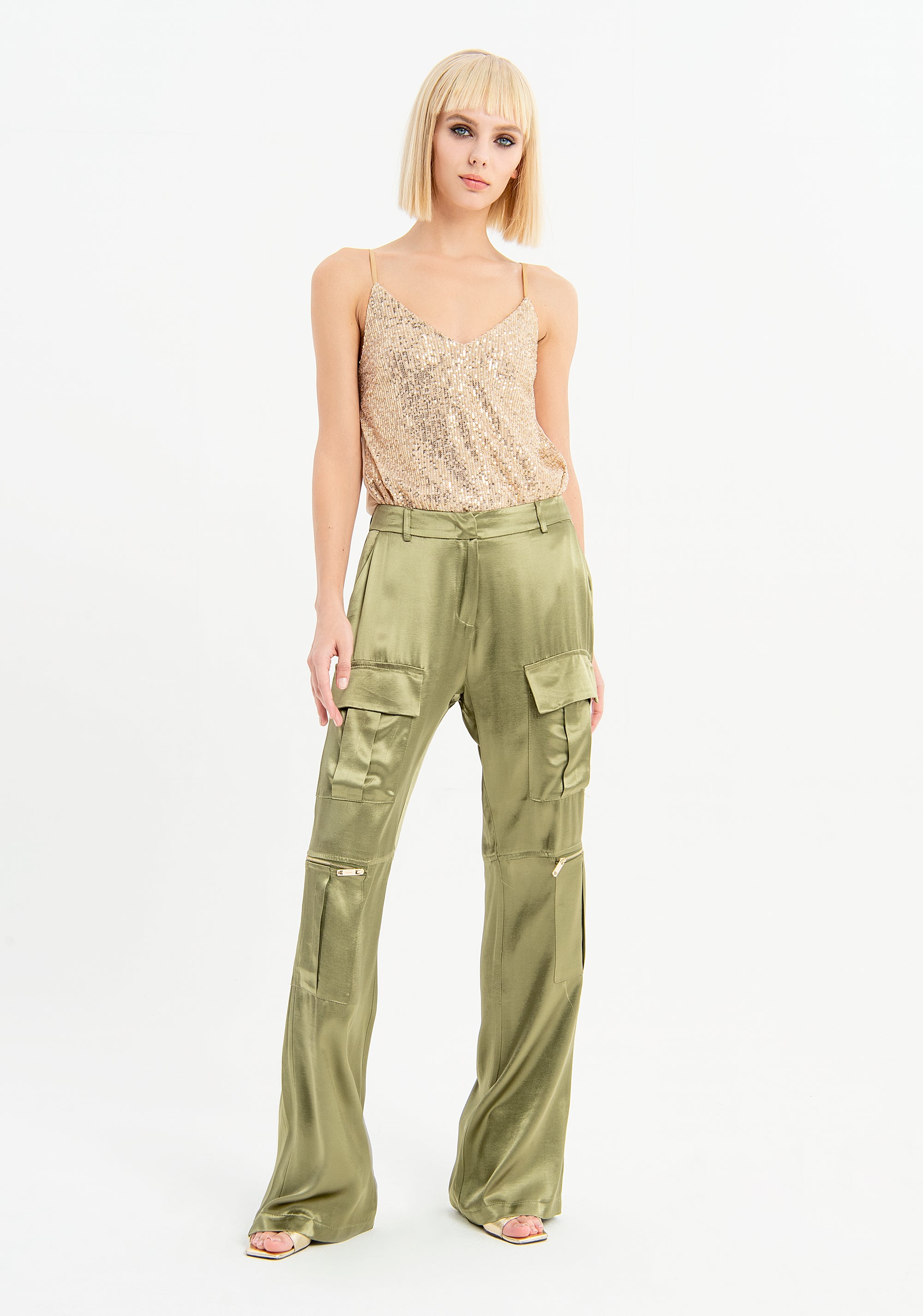 Pantalone cargo con tasconi laterali