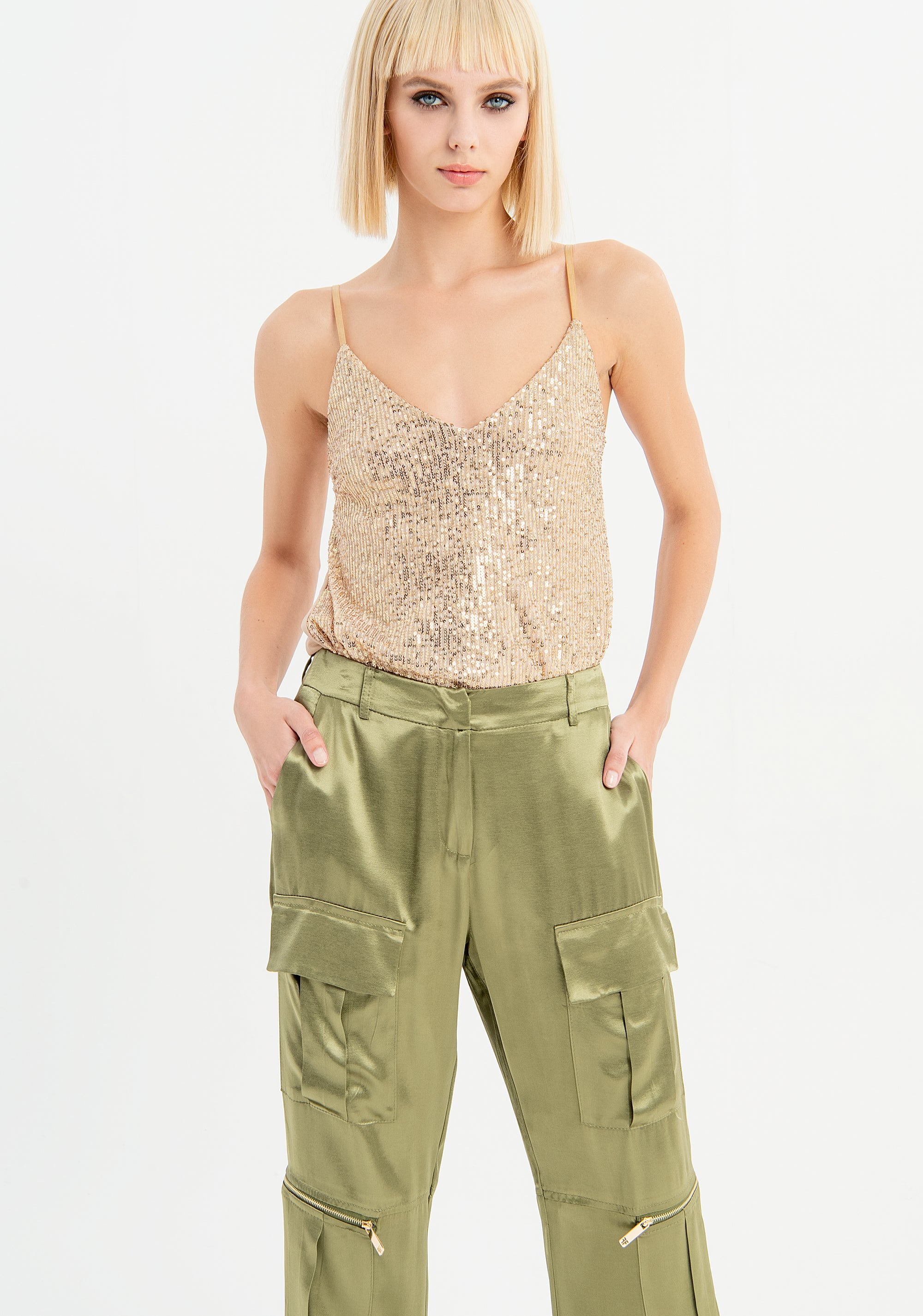 Pantalone cargo con tasconi laterali