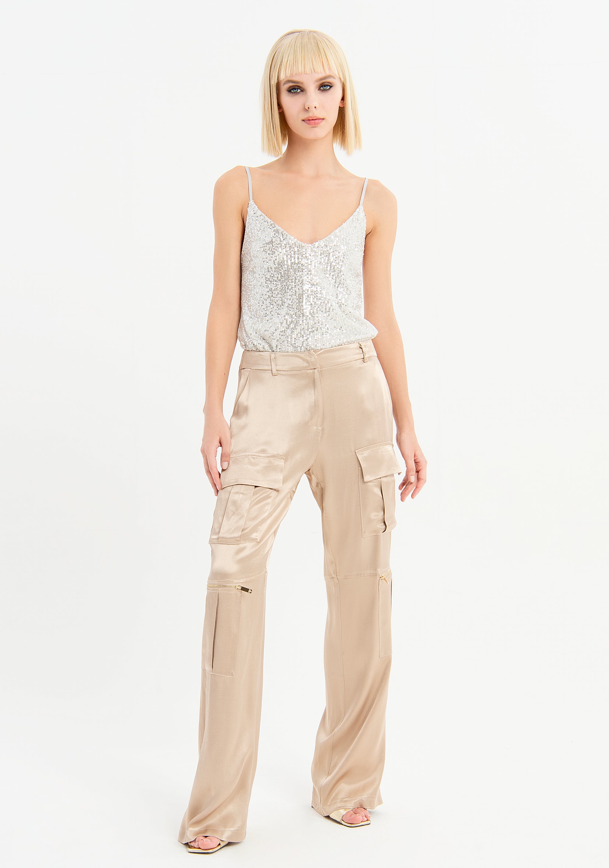 Pantalone cargo con tasconi laterali